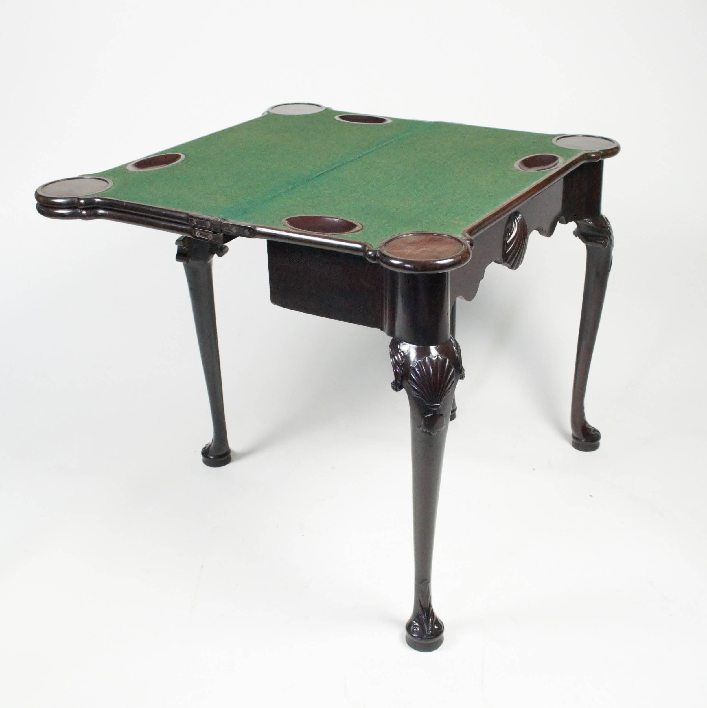 18th Century and Earlier 18th Century Irish Triple Top Card Table For Sale