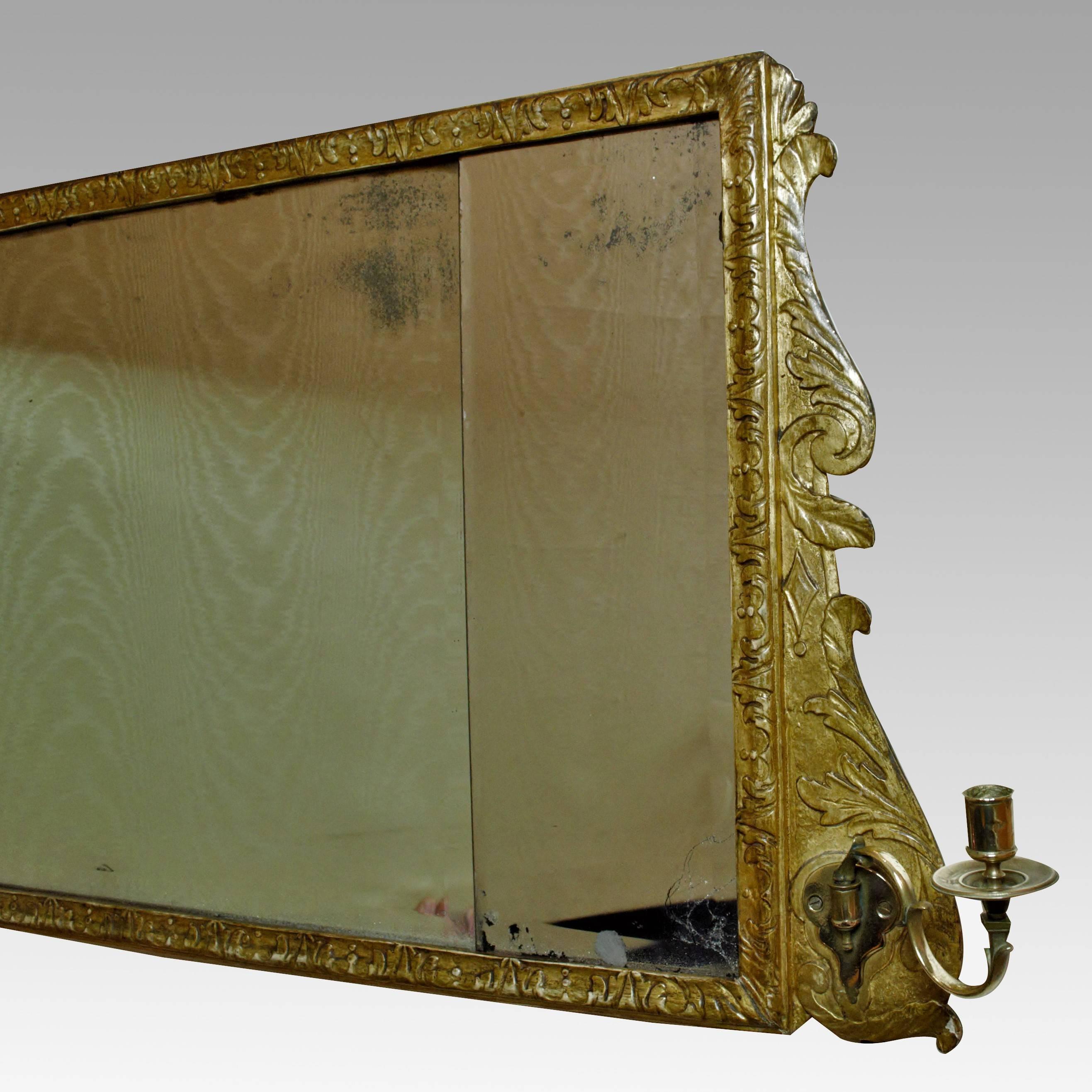 Carved George II Overmantel 'Overmantle' Mirror For Sale