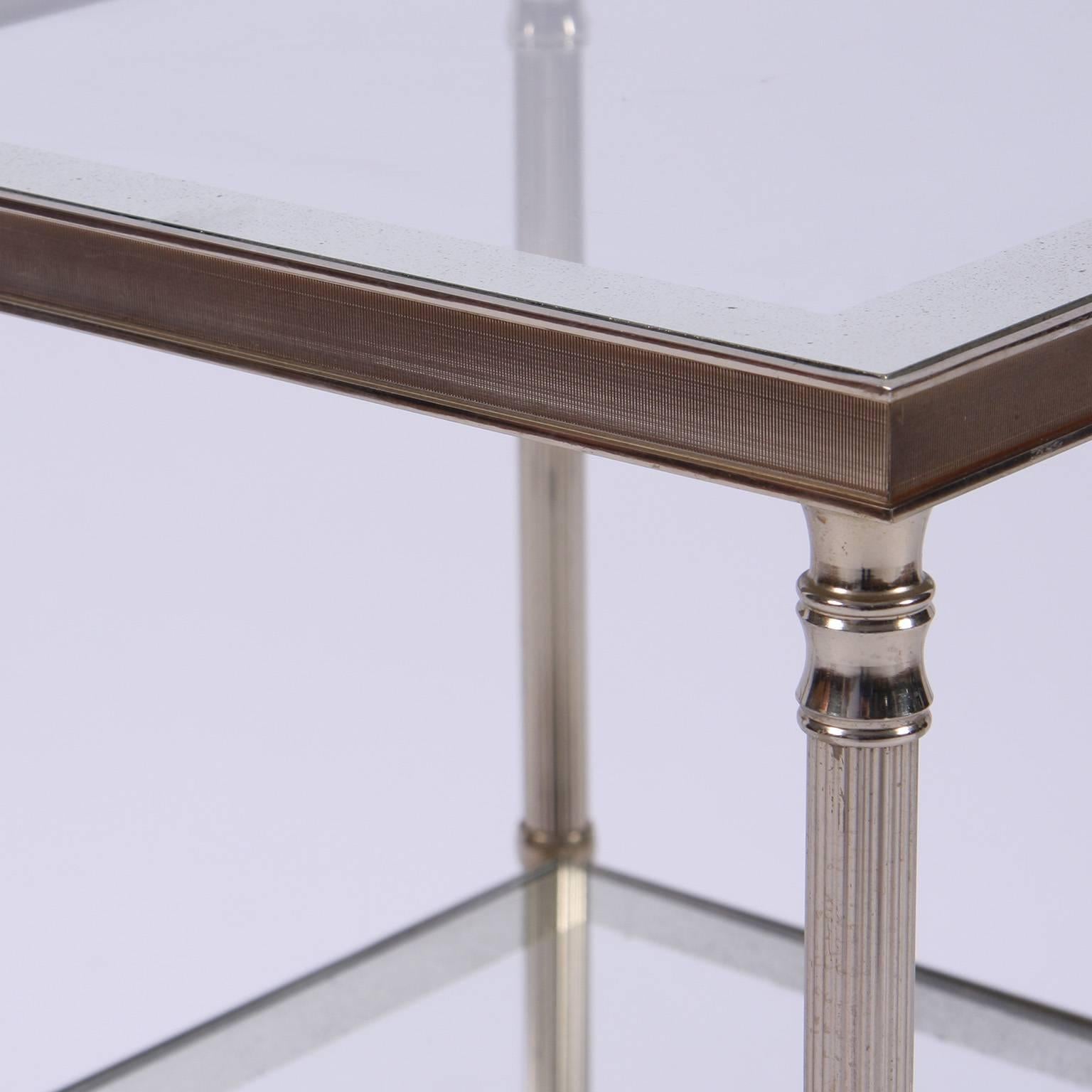 20th Century Pair of Mid-Century French Metal Side Tables