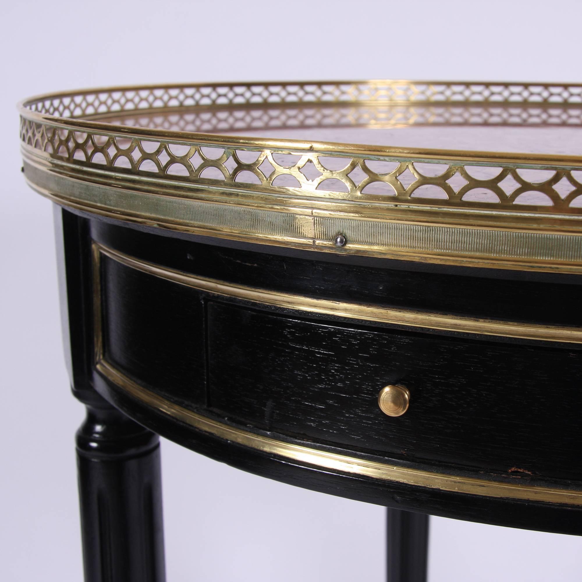 Ebonized Early 20th Century, French Marble Topped Guerdon