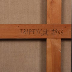 'Triptych' 1966 by Roy Conn, Oil on Three Canvases