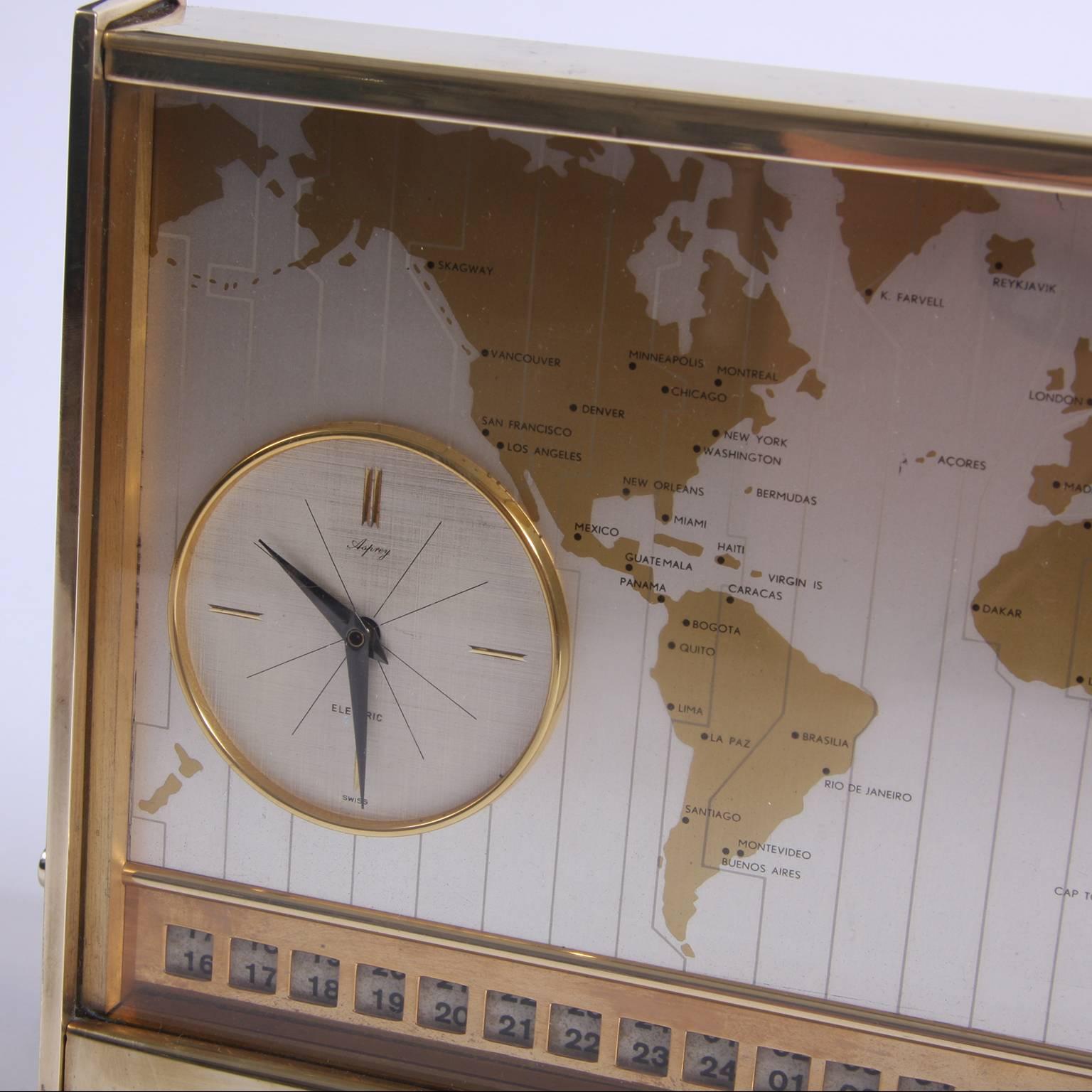 Asprey's Electric World Clock In Good Condition In London, GB