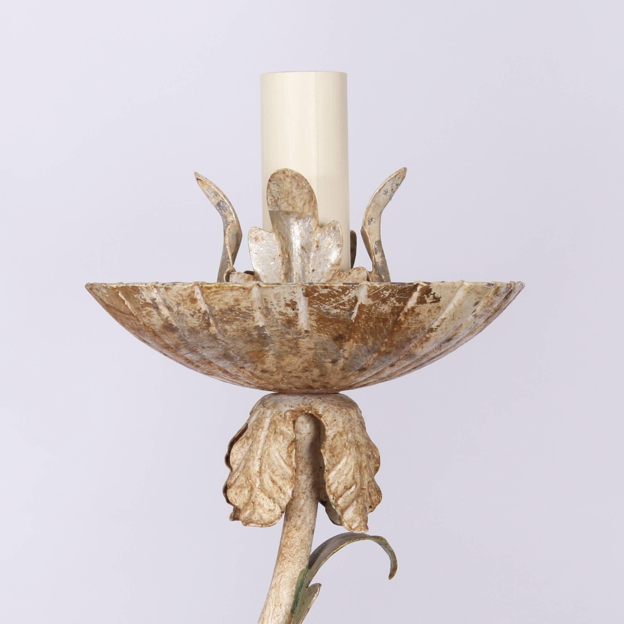 Mid-20th Century Amethyst Flower Chandelier