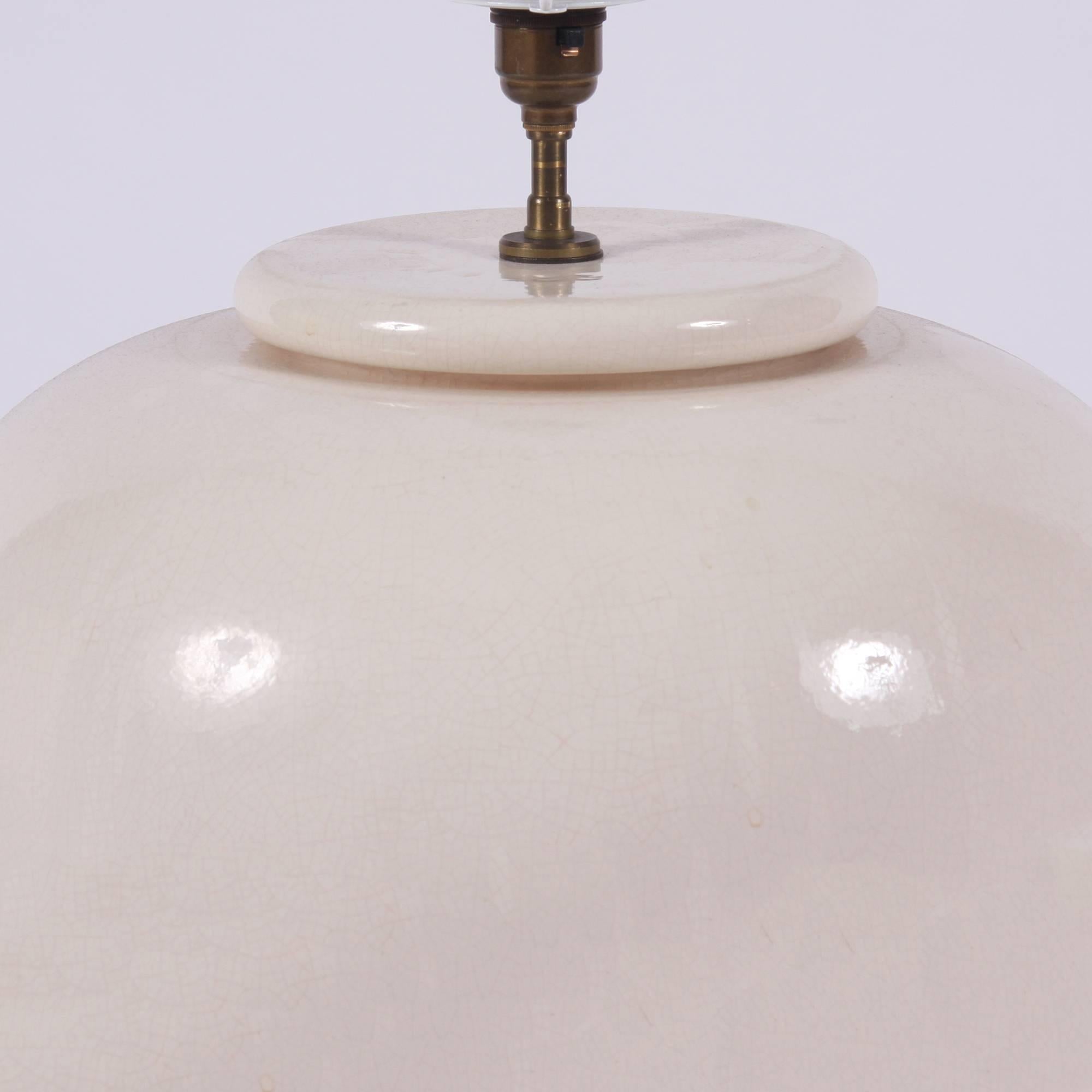 20th Century Pair of Large Ceramic Table Lamps