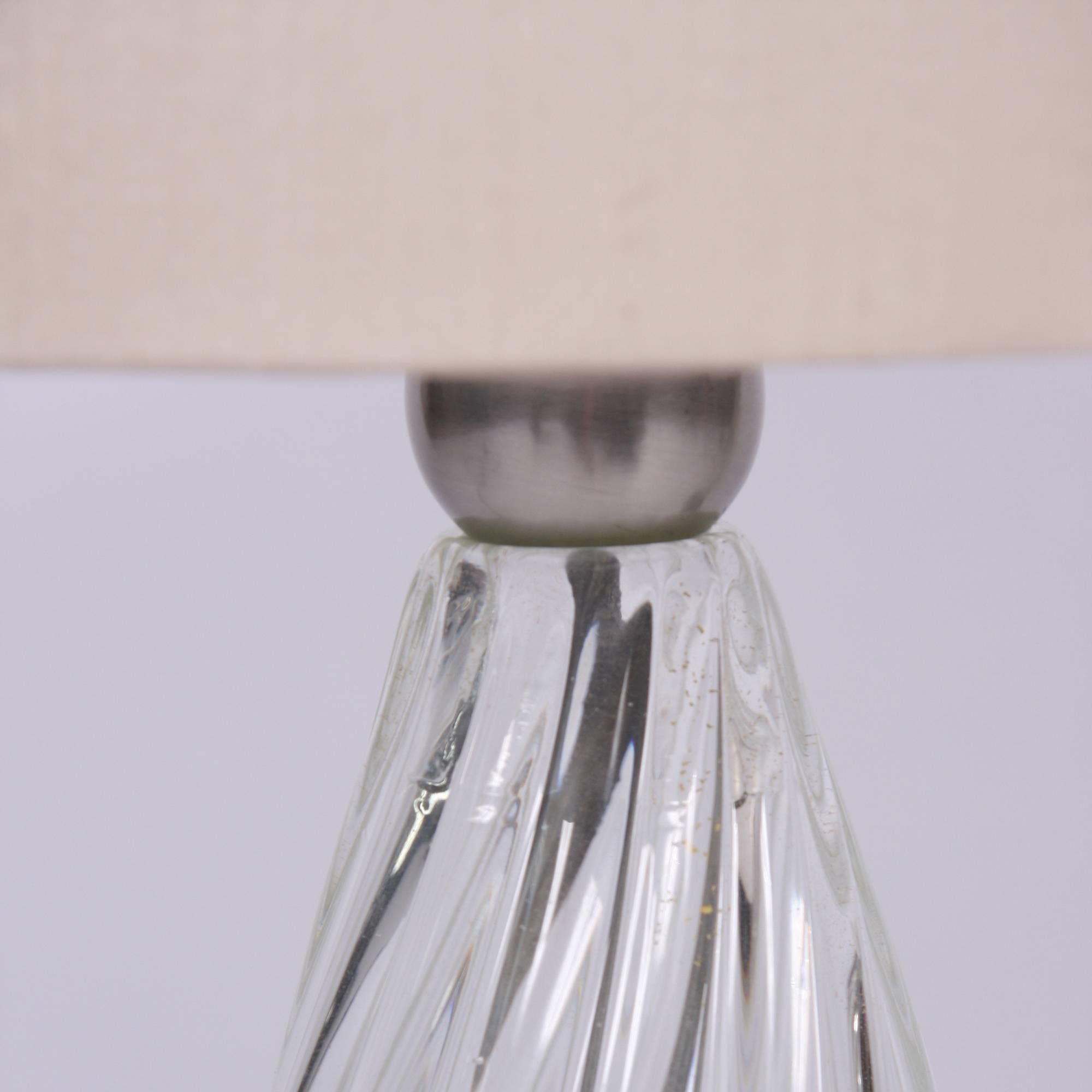 Murano Glass Pair of Italian Murano Table Lamps
