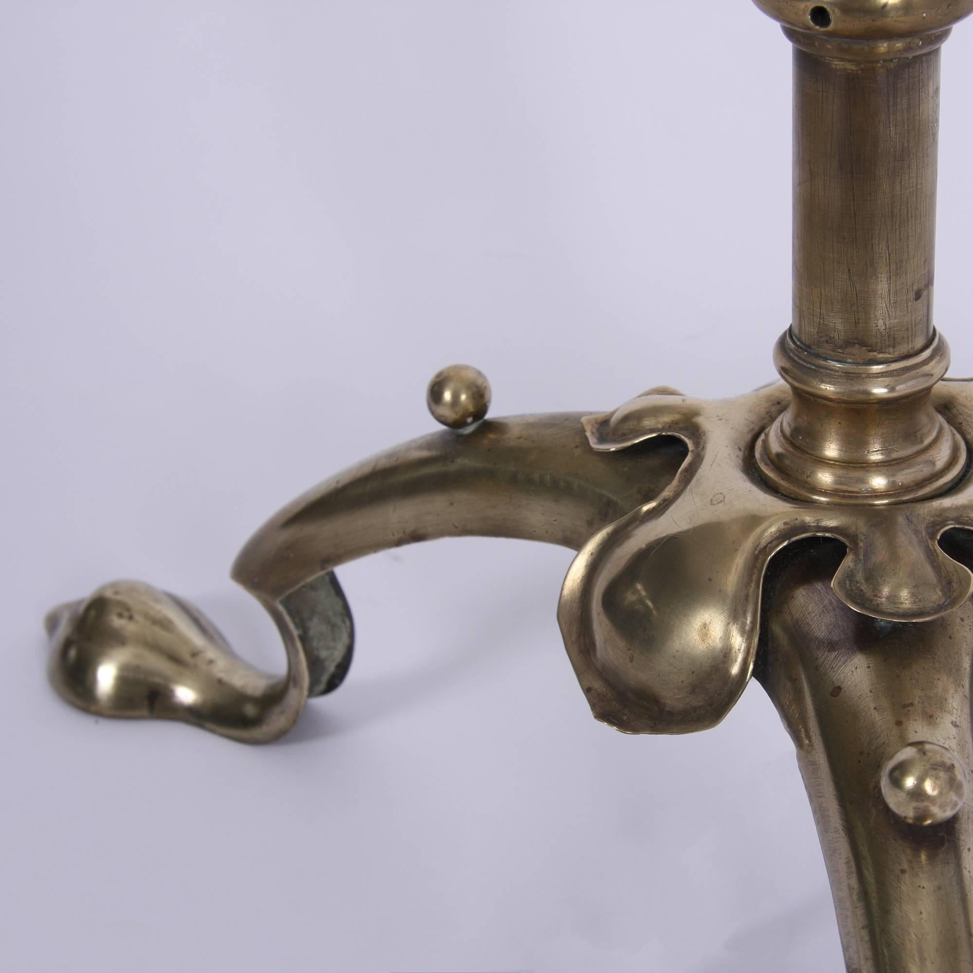 19th Century Brass English Floor Lamp