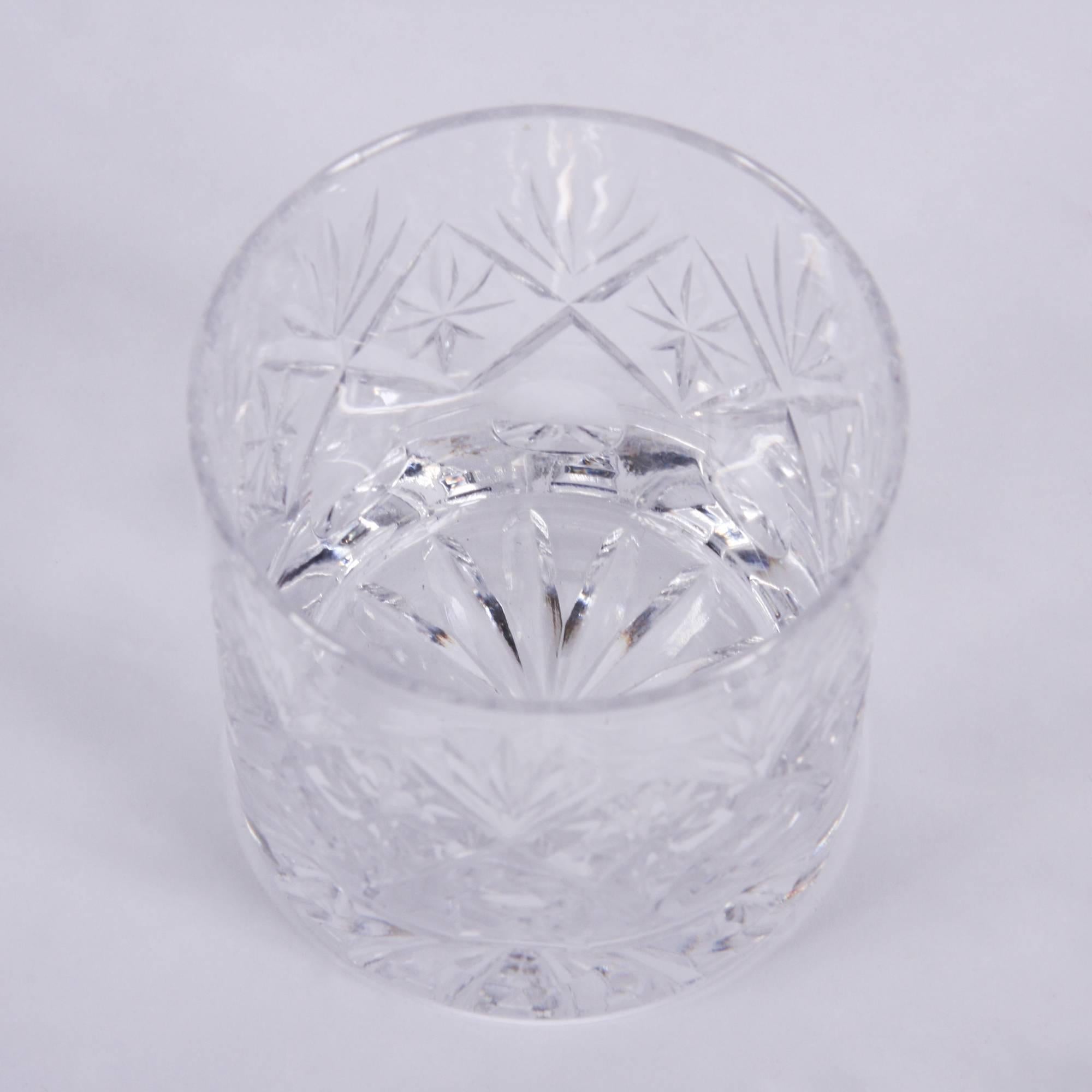 Set of Cut-Glass English Tumblers 1