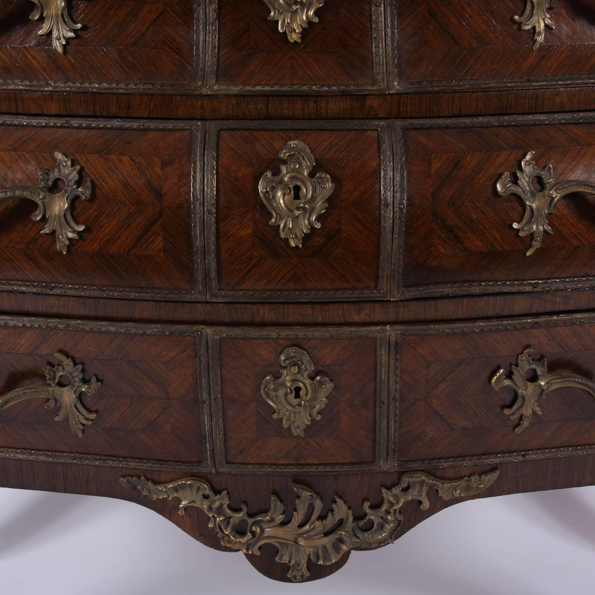 Gilt Bombe Chest of Drawers