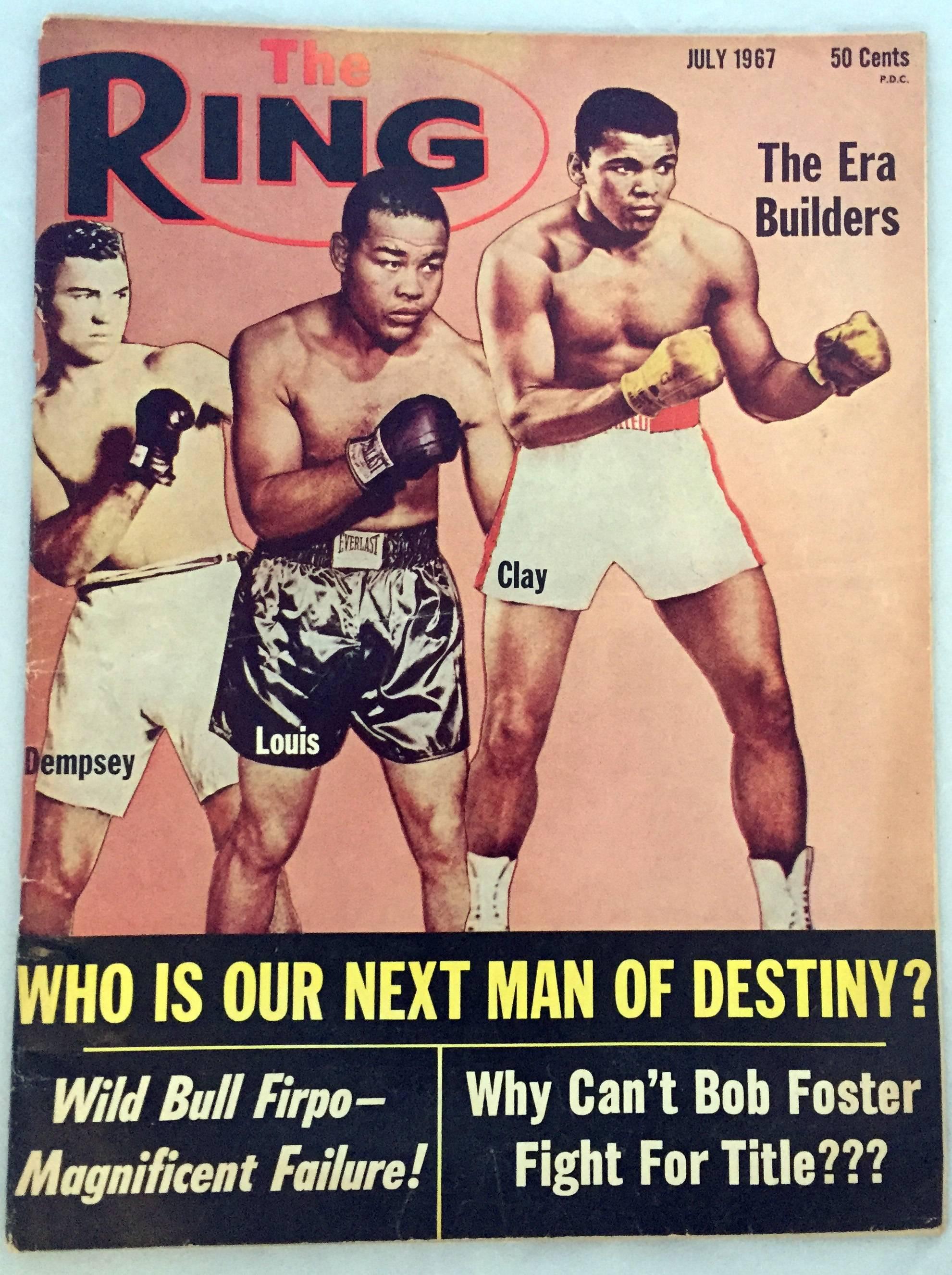 Muhammad Ali, a lot of eight Vintage ring magazines ranging from the mid-1960s to early/mid-1970s; issues cover some of the great one's most important bouts; the second to last issue features cover art by Leroy Neiman

Dimensions (applies to each;