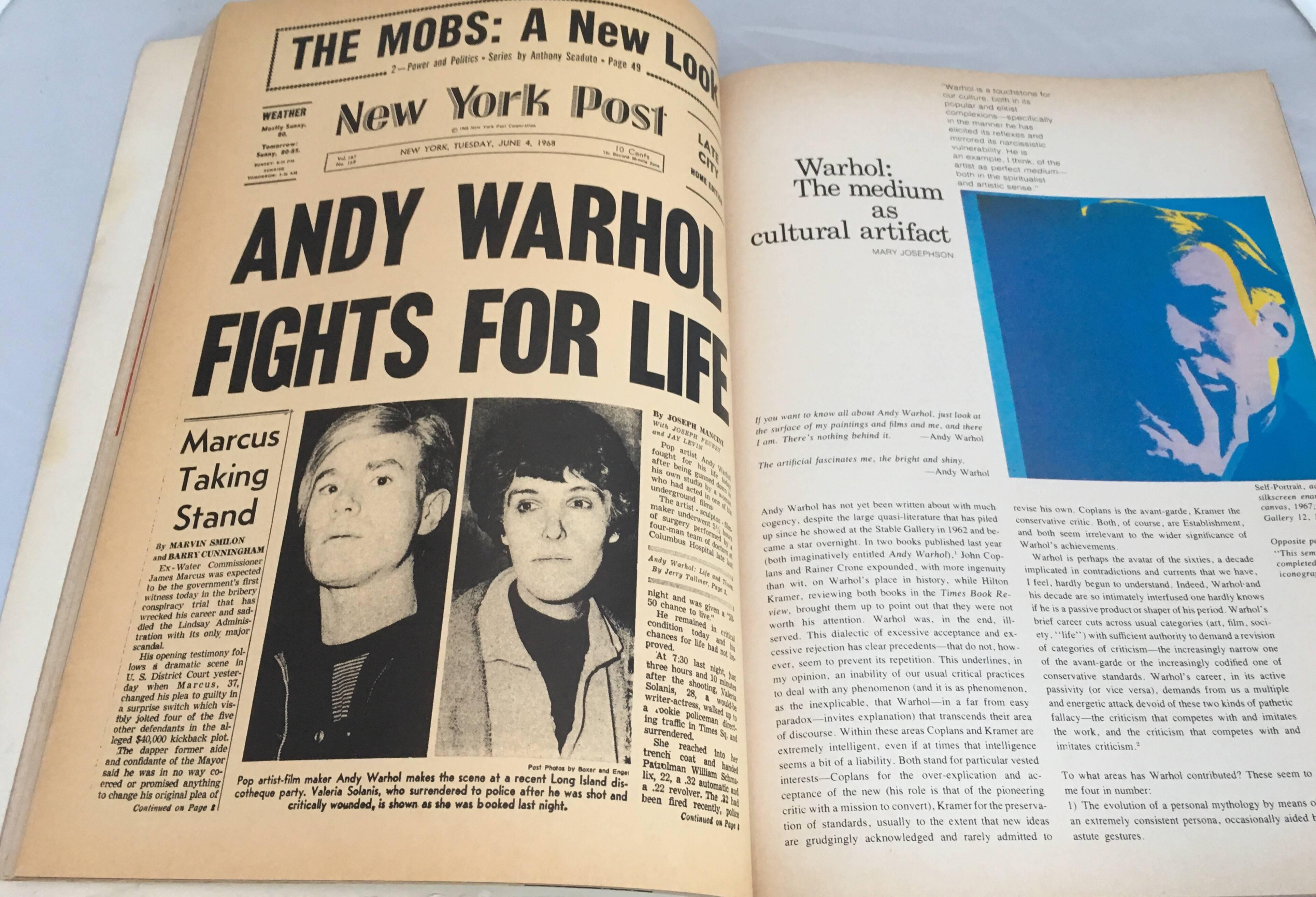 Andy Warhol issue of Art in America magazine, featuring four articles on the artist (