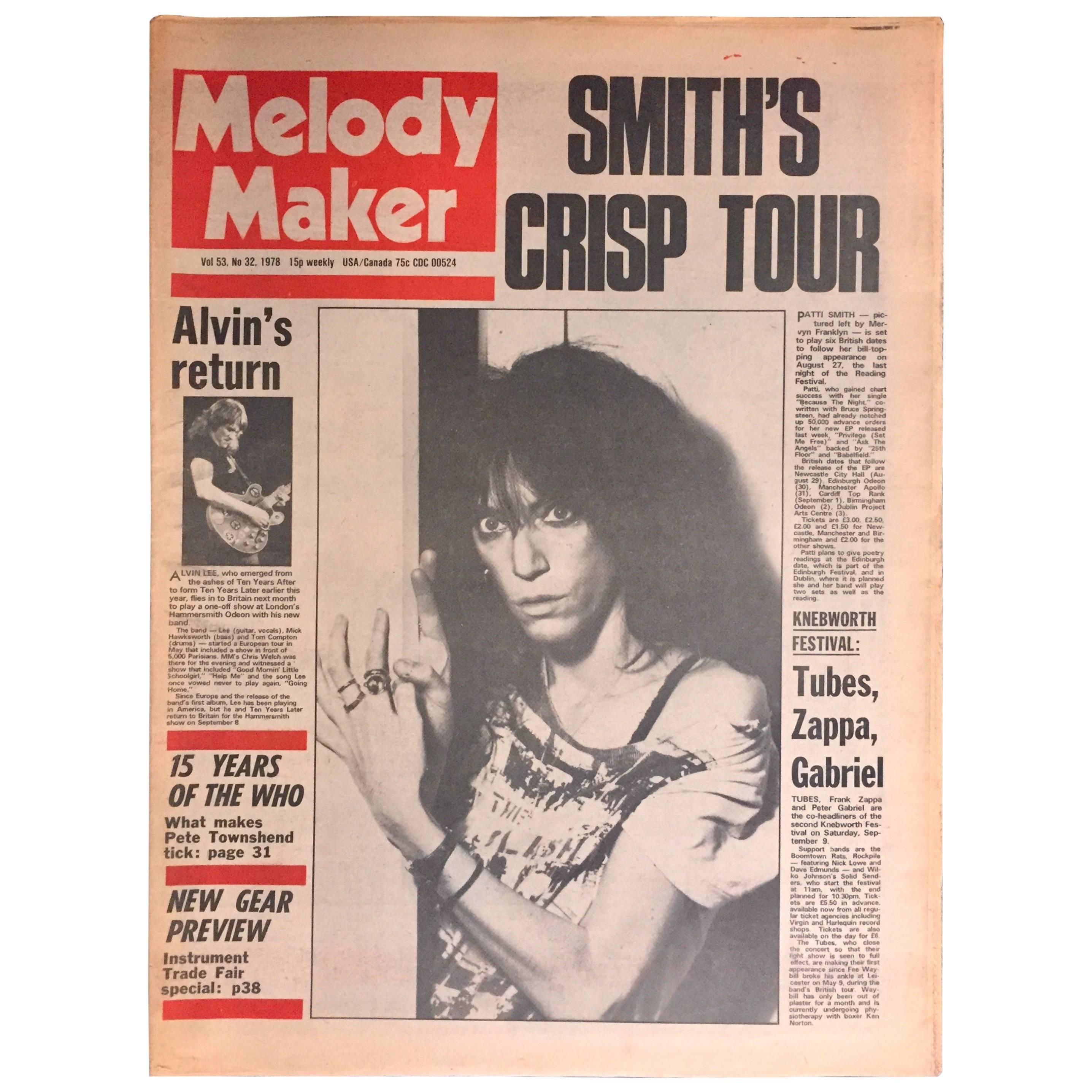 Vintage Patti Smith Melody Maker, 1978