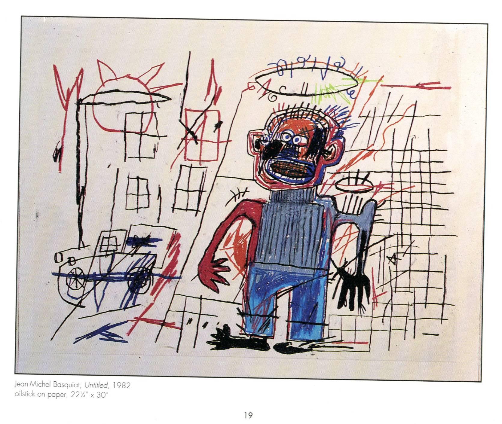 Basquiat Two Cents:
Seltener Ausstellungskatalog, der in Verbindung mit der Basquiat-Ausstellung 1995-1996 im Miami-Dade College veröffentlicht wurde: Two Cents: Arbeiten auf Papier von Jean-Michel Basquiat. Erstausgabe. Ungefähr 40
