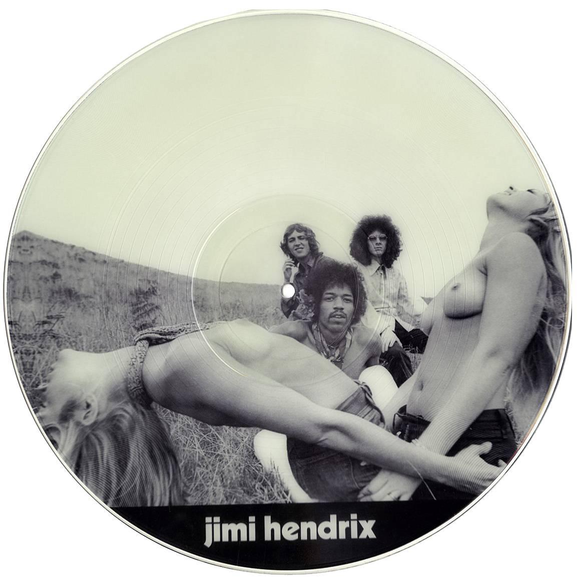 Vintage Jimi Hendrix Illustrated Vinyl Record