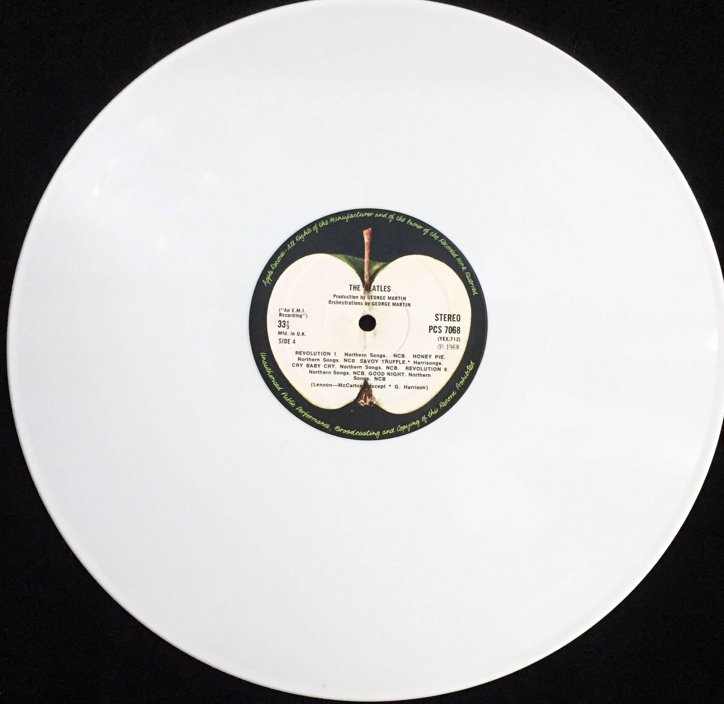 Mid-20th Century Beatles White Album, Rare White Vinyl Pressing
