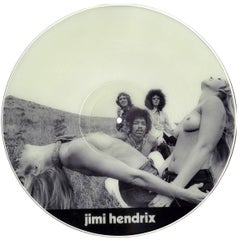 Vintage Jimi Hendrix Illustrated Vinyl Record