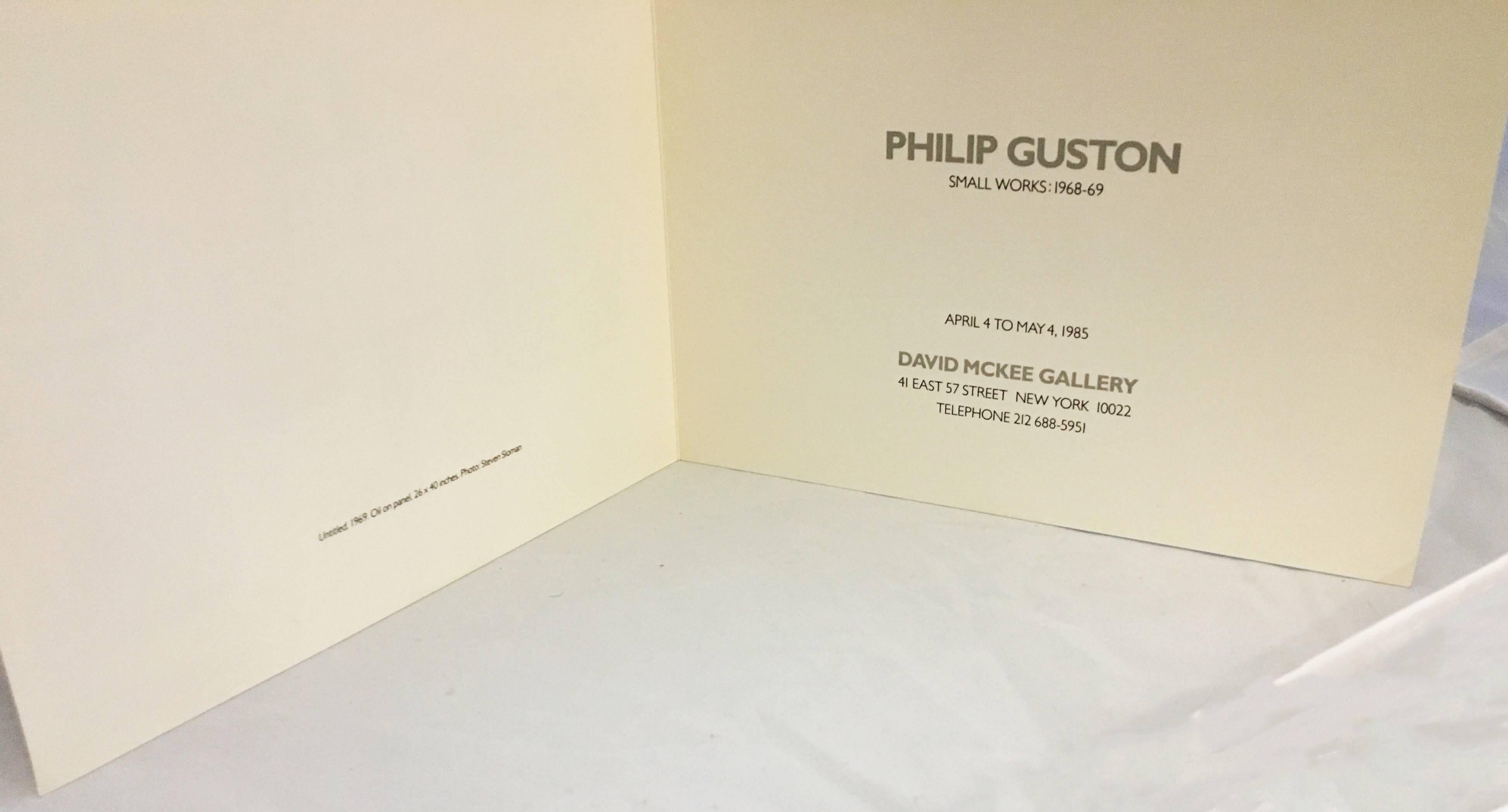 Philip Guston, Set of Four Vintage Exhibition Announcements In Excellent Condition In Brooklyn, NY