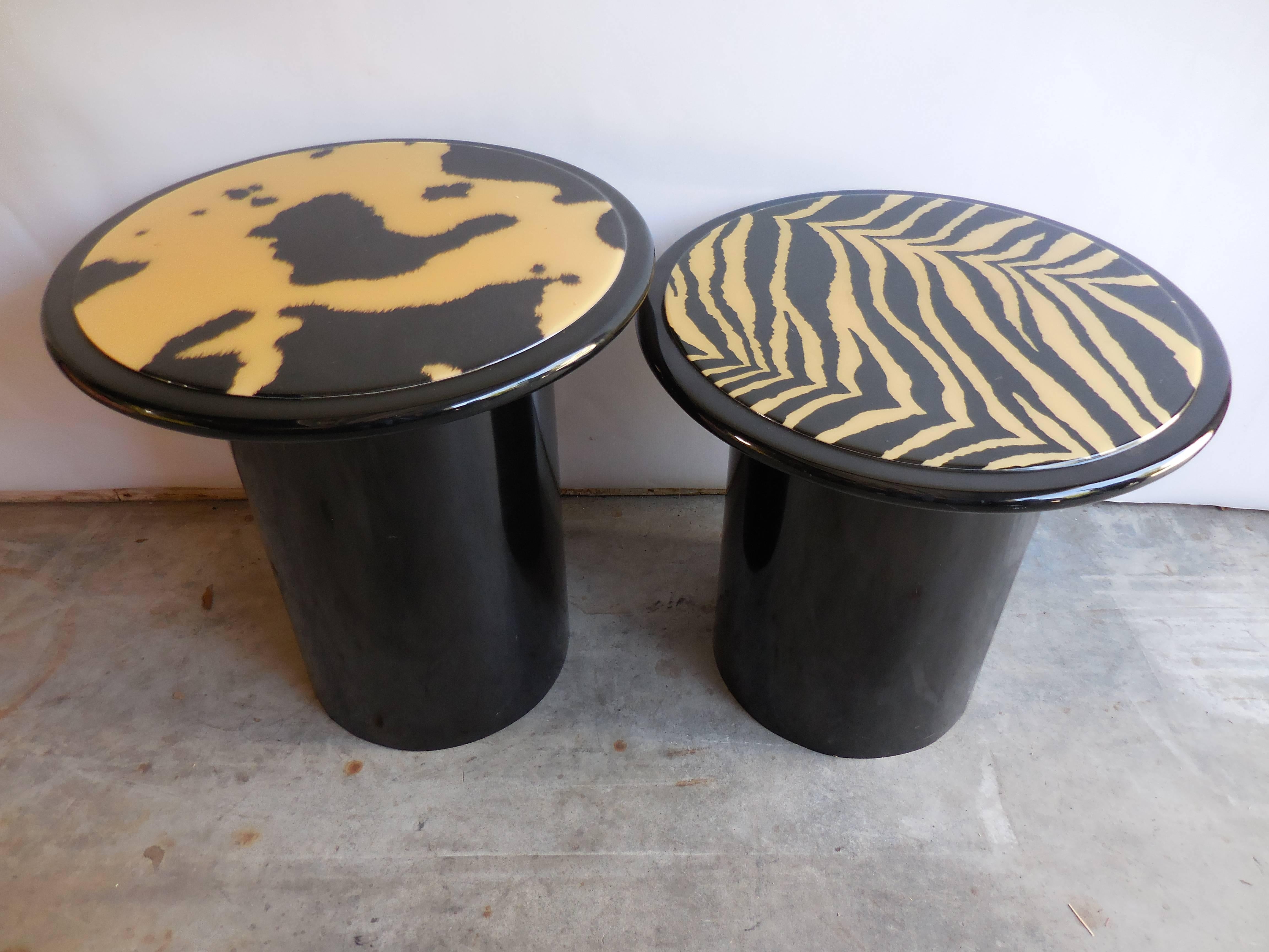 North American 1960s Modern Lacquered Tables For Sale