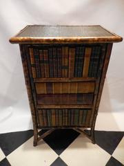 Mid-20th Century Bamboo Library Cabinet