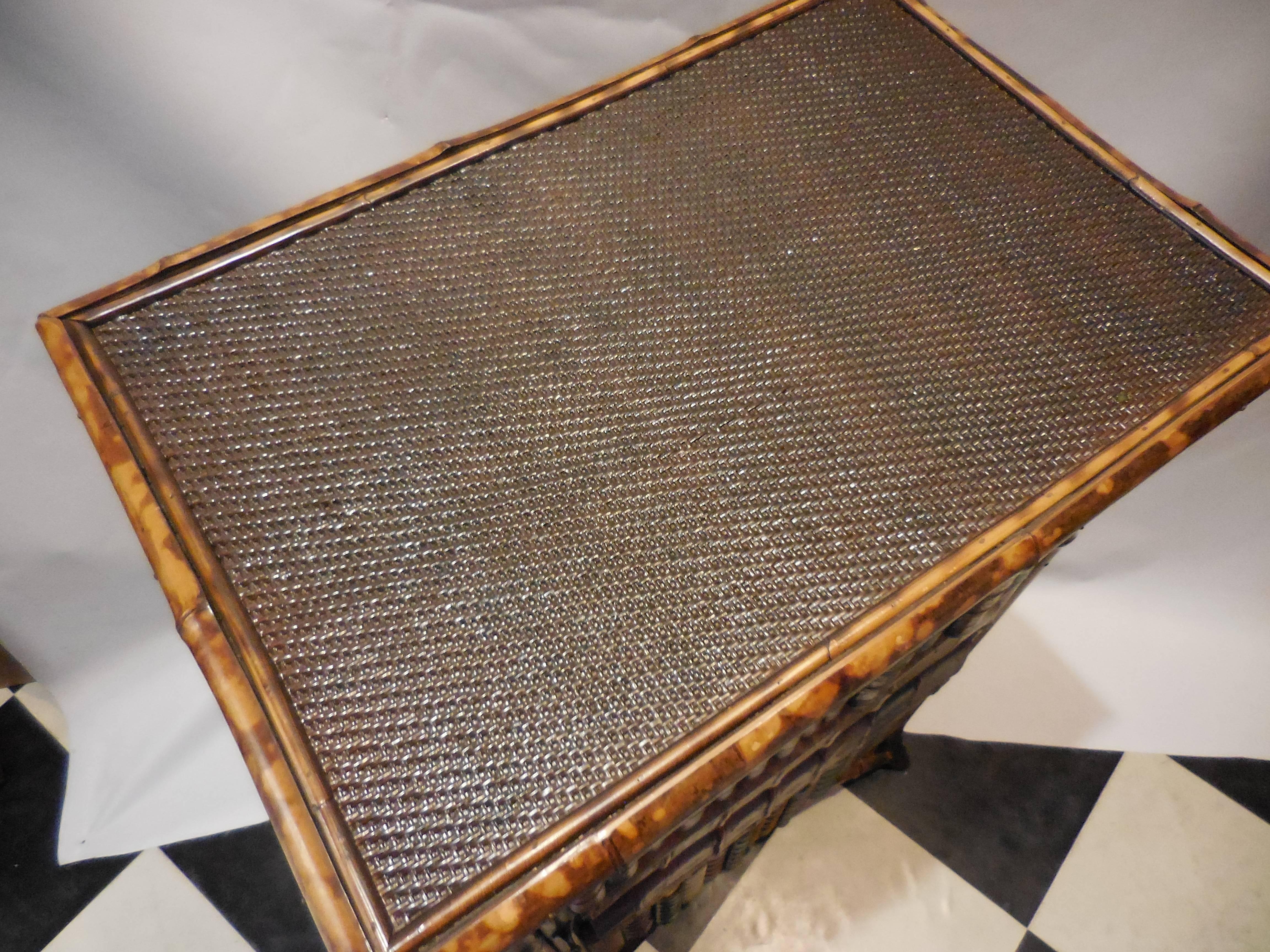 Mid-20th Century Bamboo Library Cabinet For Sale 2