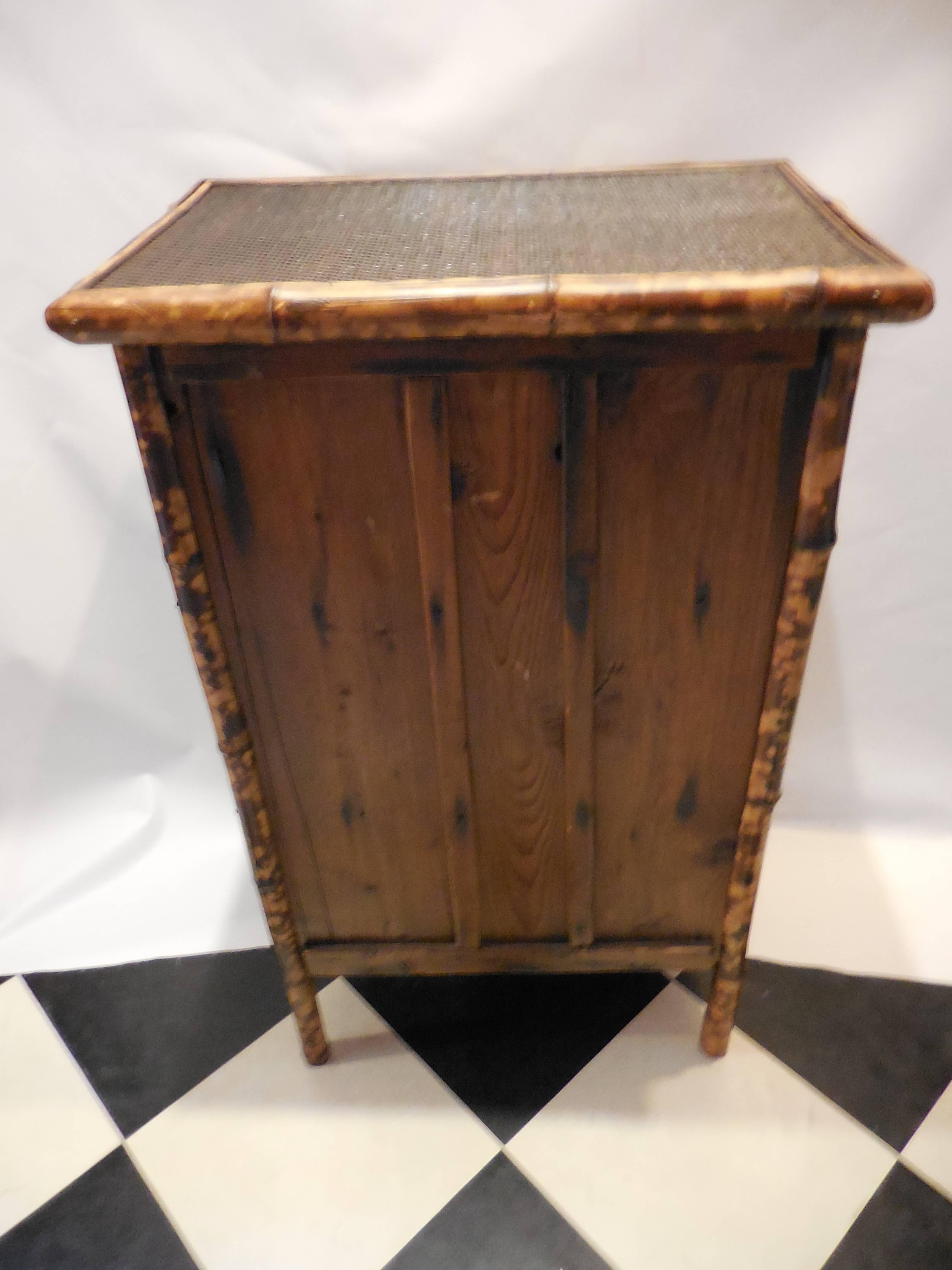 Mid-20th Century Bamboo Library Cabinet For Sale 3