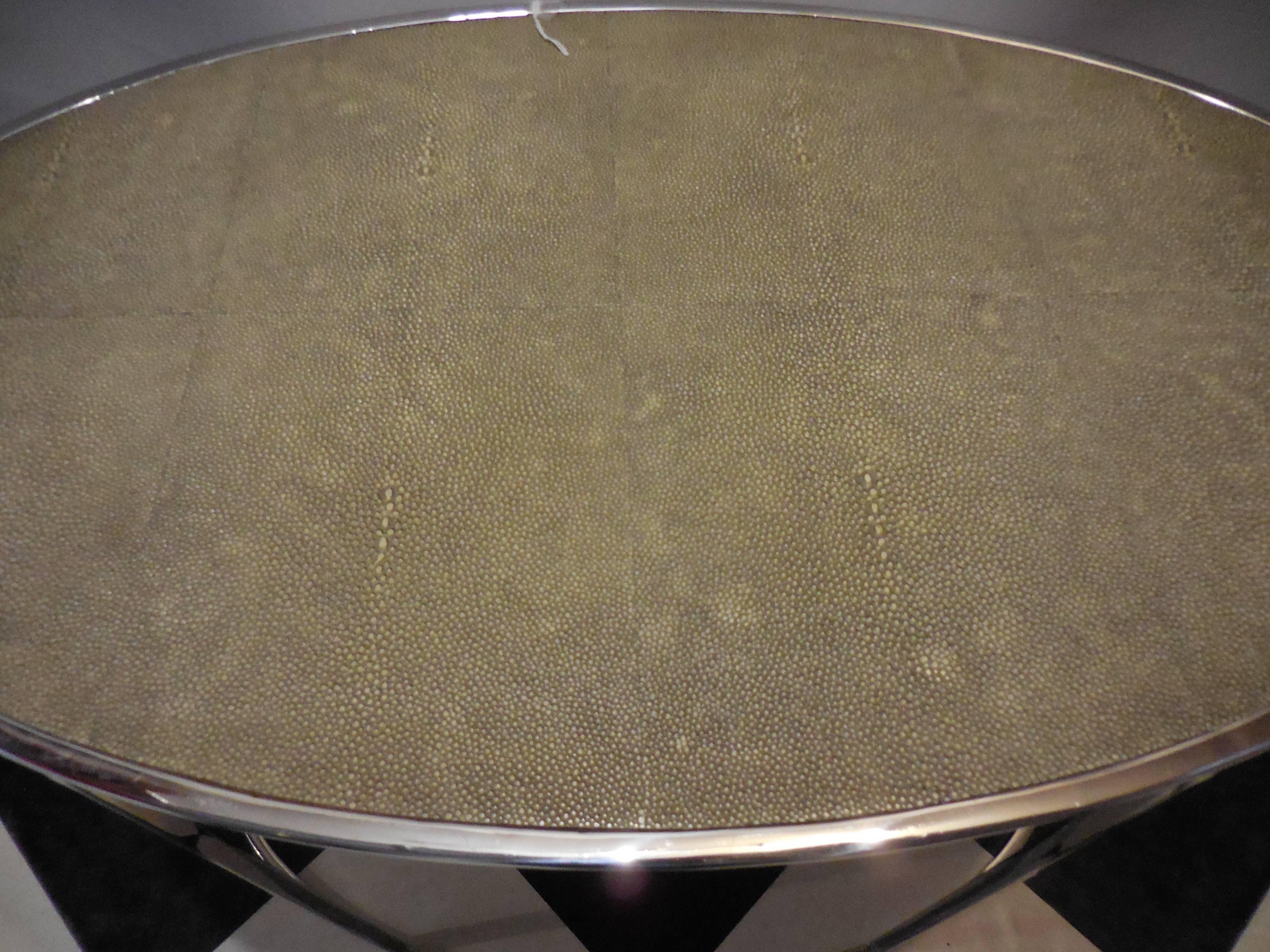 Modern Theodore Alexander Shagreen Top Table For Sale