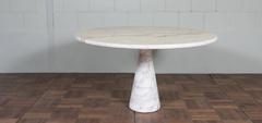 20th Century Italian Angelo Mangiarotti Carrara Marble Dining Table Model M.1