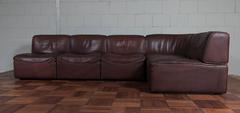 De Sede DS 15 Neck Leather Sofa, Set of Five
