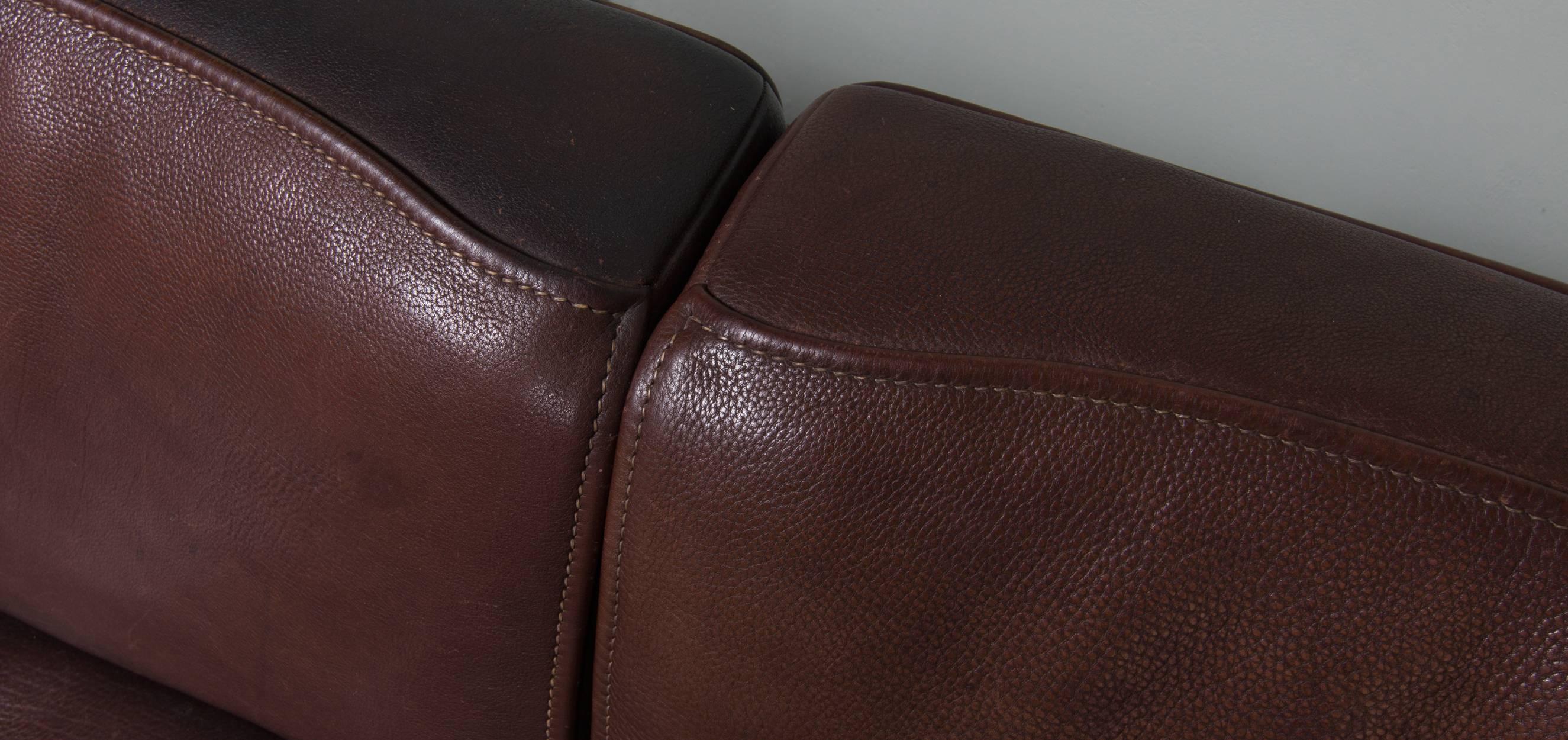 De Sede DS 15 Neck Leather Sofa, Set of Five 2