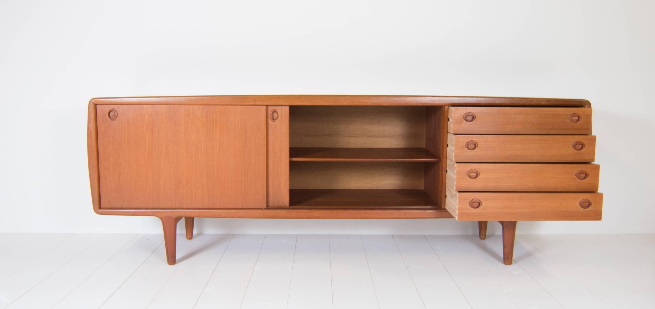 Scandinavian Modern Vintage Sideboard Produced by H.P. Hansen in the 1960s For Sale