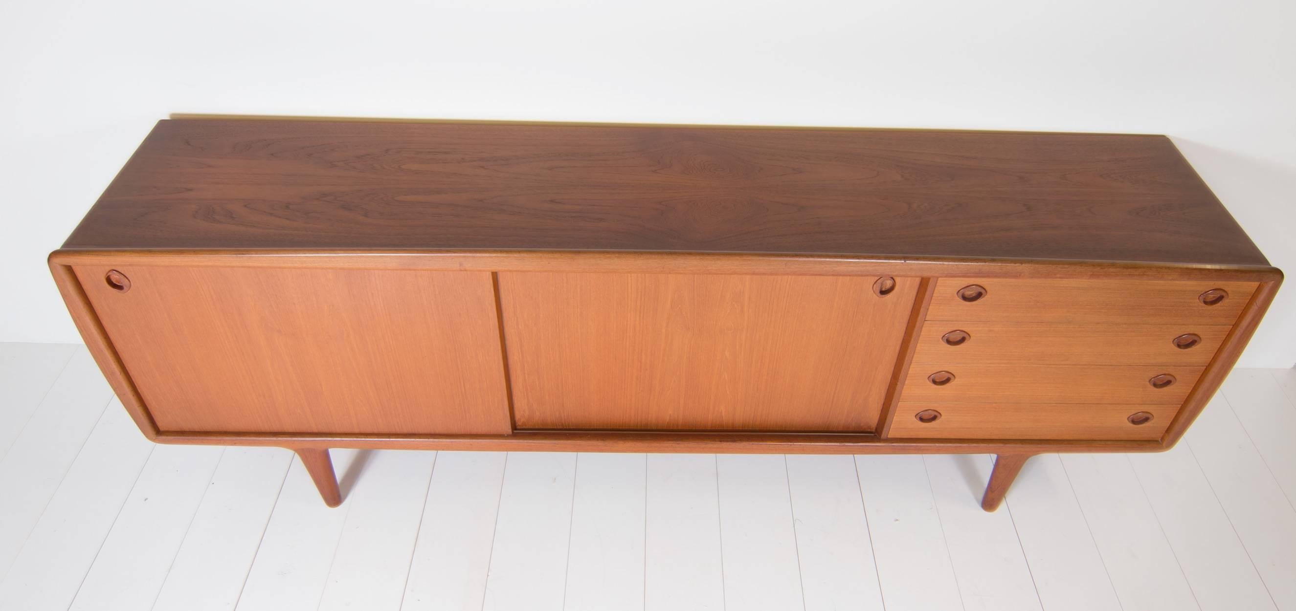 Mid-20th Century Vintage Sideboard Produced by H.P. Hansen in the 1960s For Sale