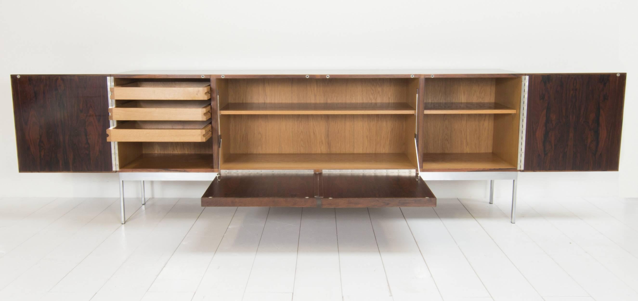 German Renz Sideboard in Rosewood Designed by Walter Wirz For Sale