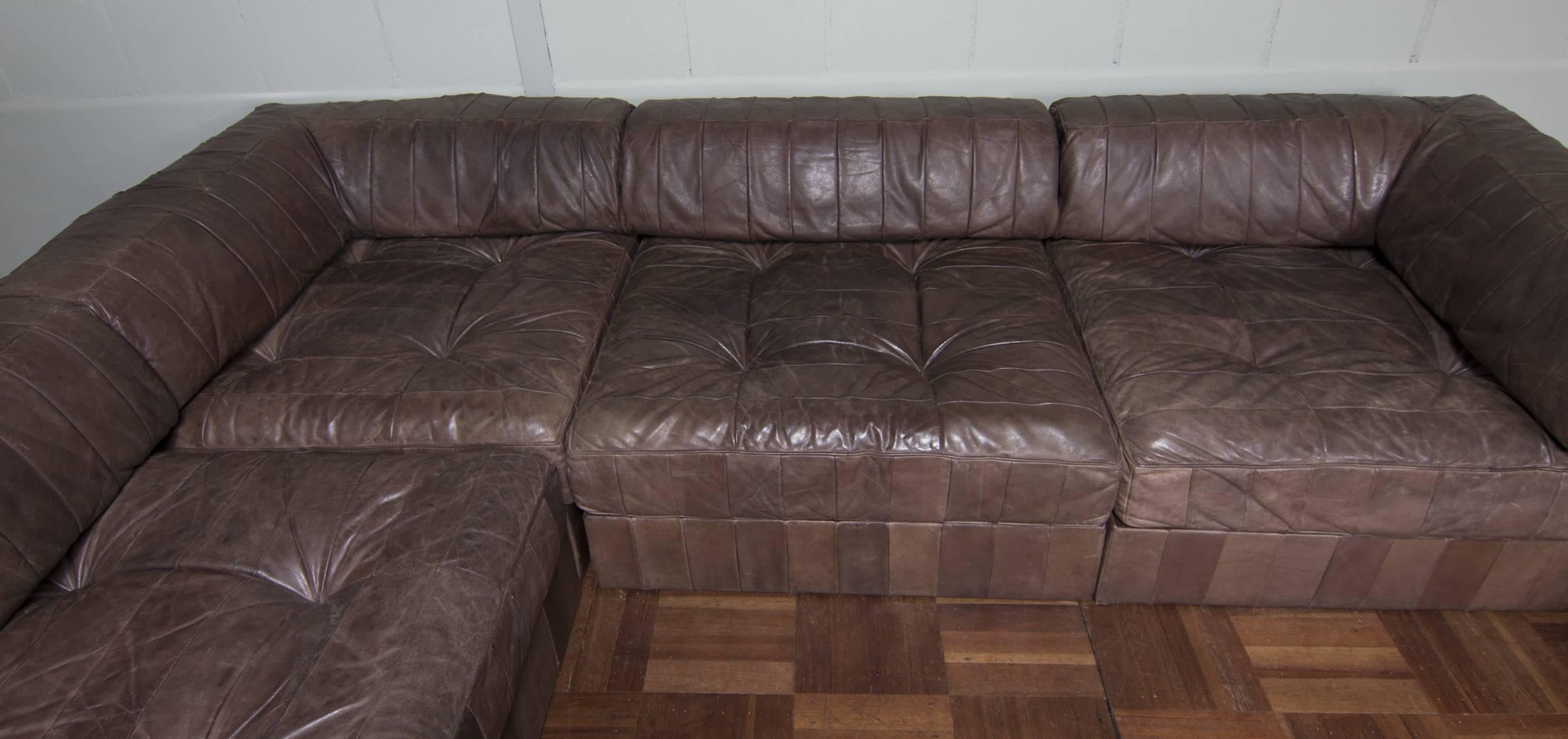 De Sede Ds 80 Patchwork Sofa, Seven Elements In Good Condition In Sint Oedenrode, NL