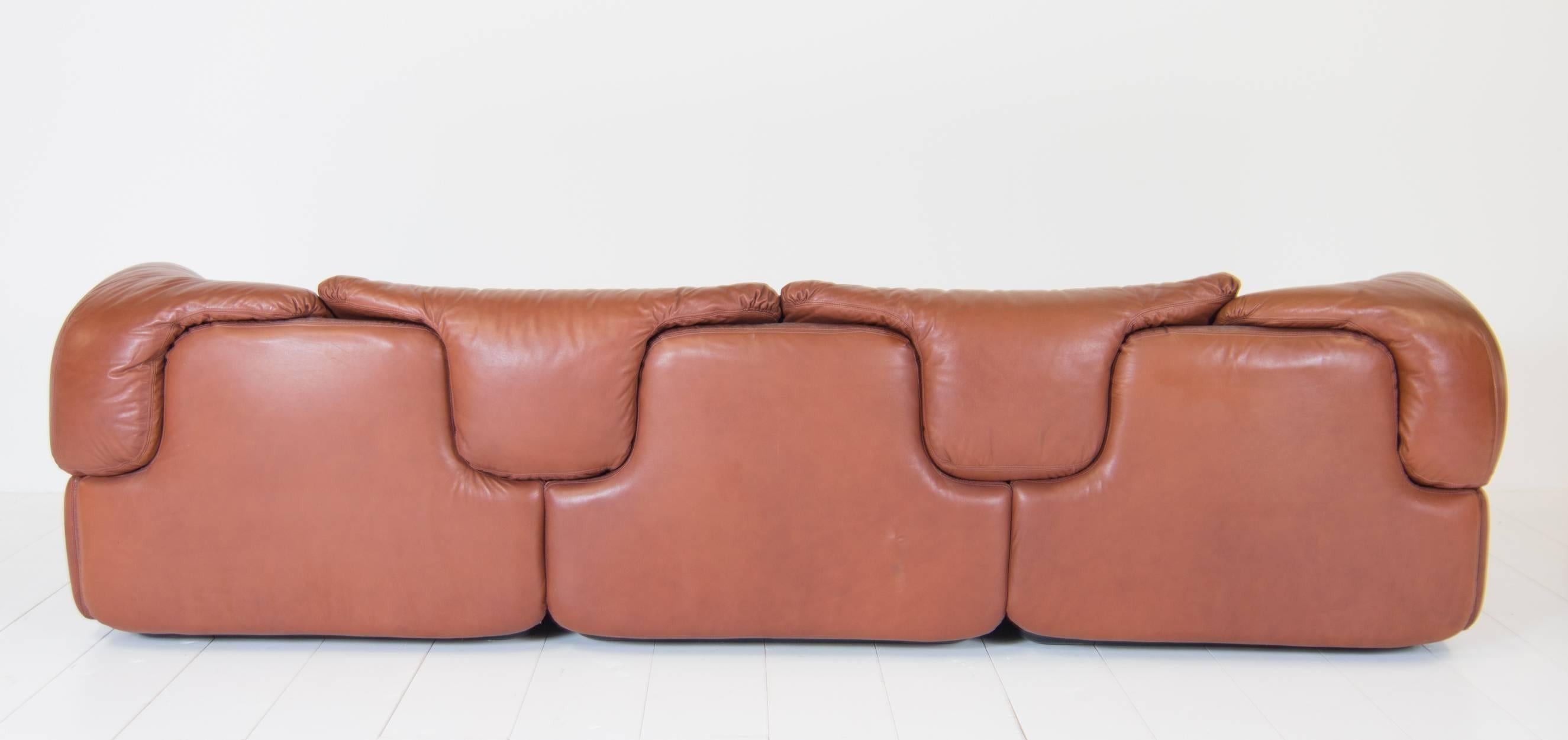 Italian Saporiti Sofa Designed by Alberto Rosselli, Model Confidentiala