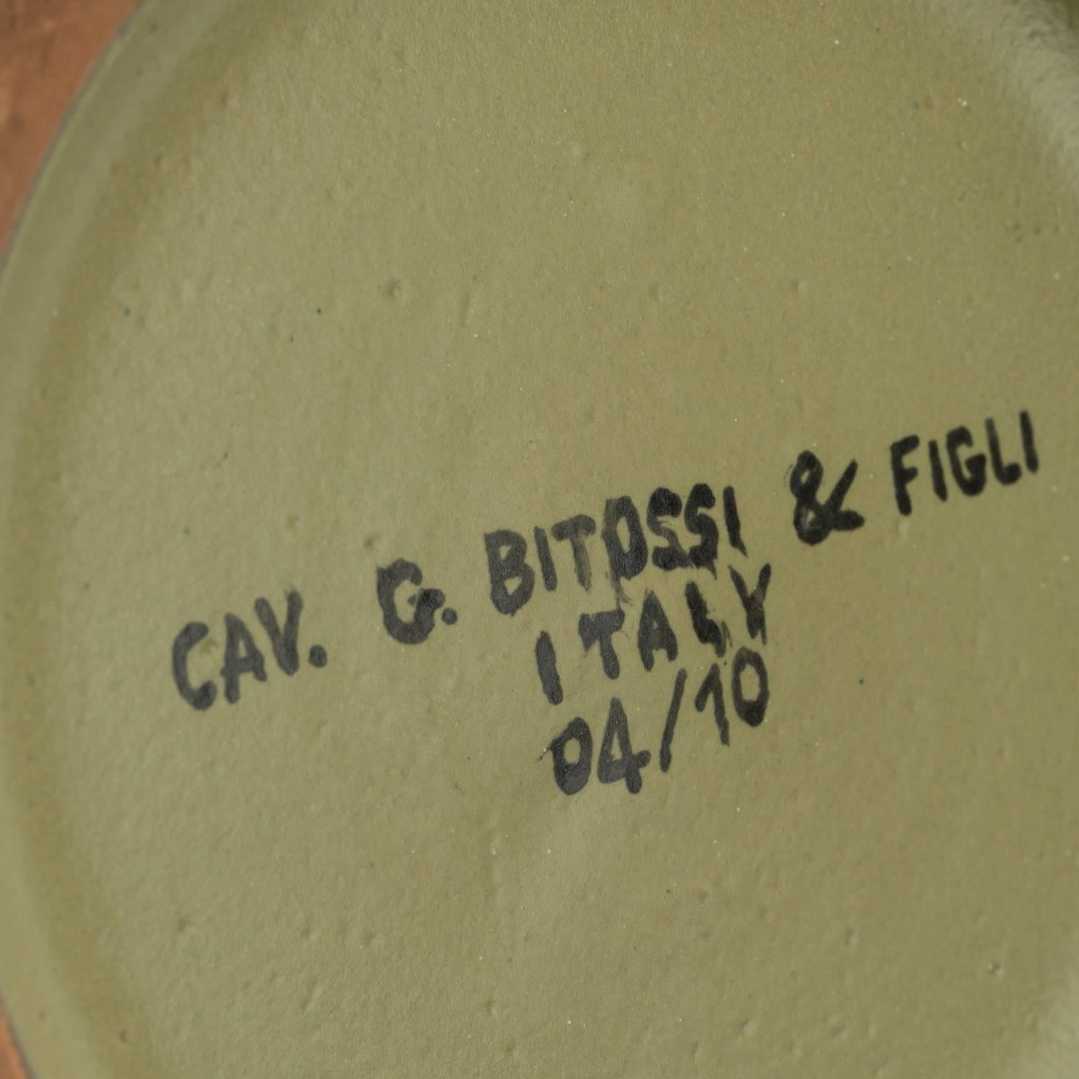 Contemporary Signed Glazed Ceramic Vase by Cau G. Bitossi & Figli, 2016 For Sale