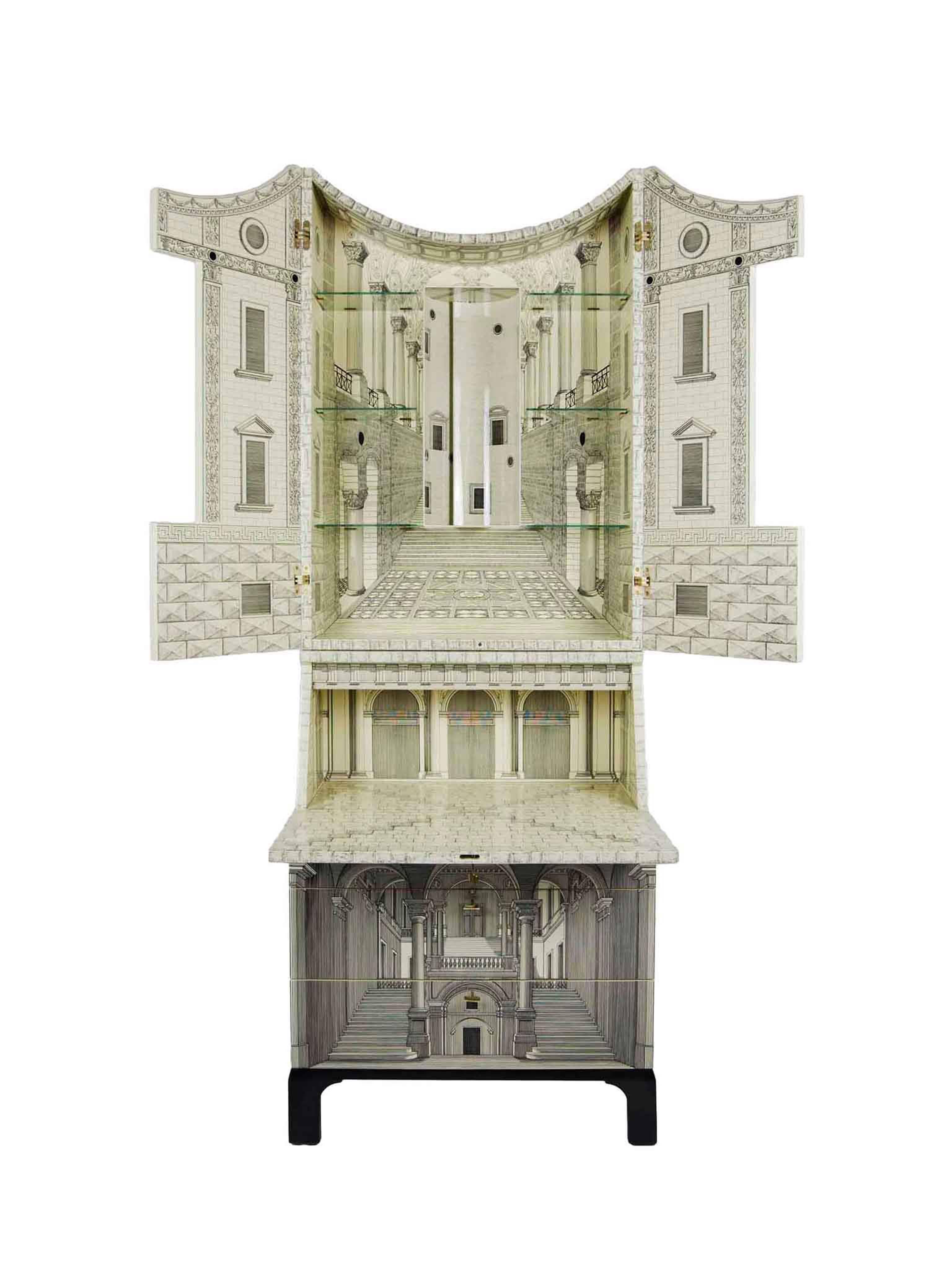 Fornasetti-Trumeau Architecture Black or Ivory, 2017 In Good Condition For Sale In LOS ANGELES, CA