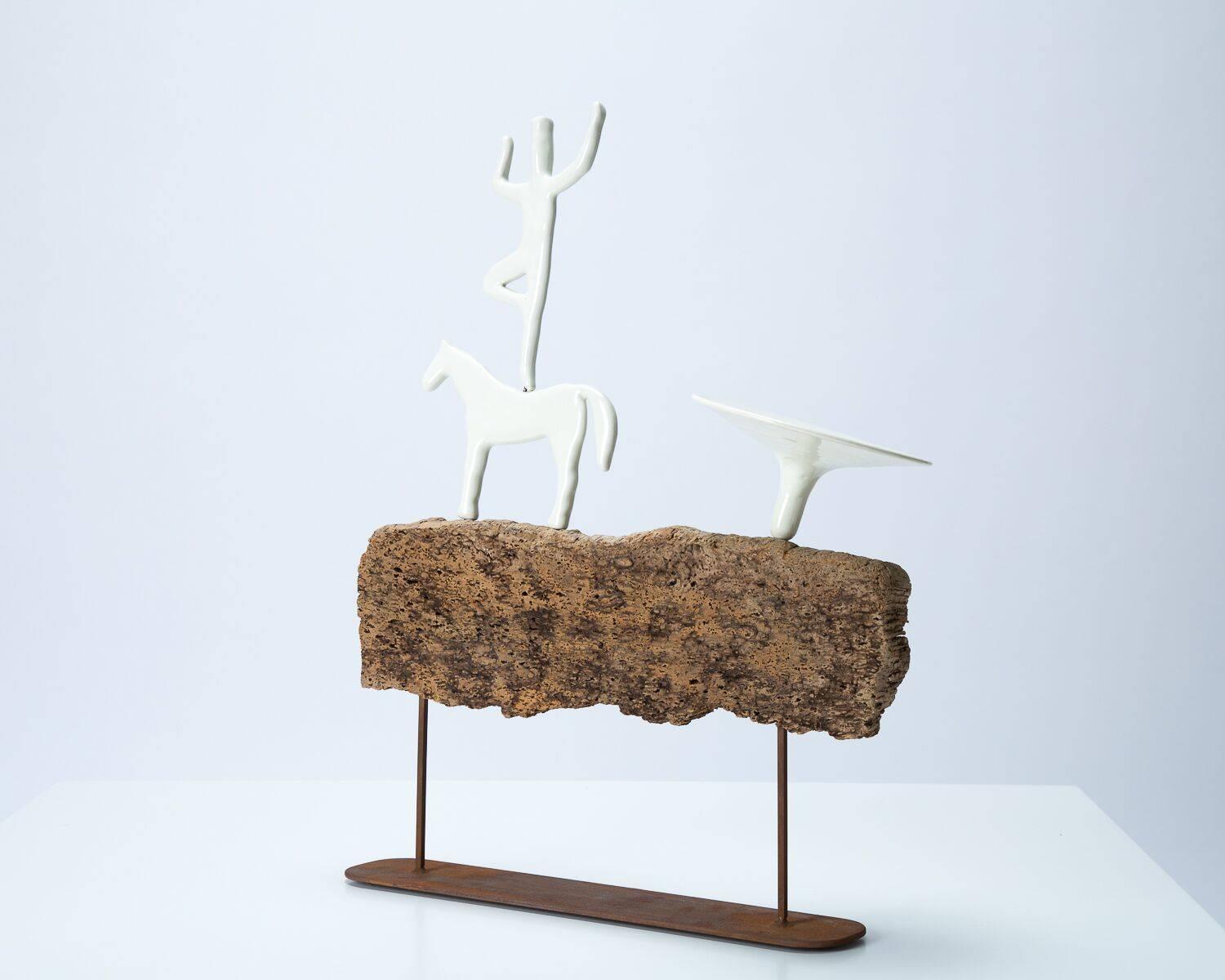 This signed decorative sculpture was made by the Italian artist Andrea Branzi. 

Andrea Branzi was born in Florence in 1938 and studied as an architect at the Florence School of Architecture, receiving a degree in 1966. From 1964 to 1974, he was a