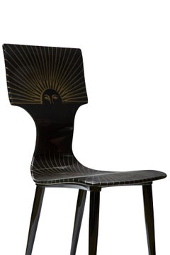 Fornasetti Chair Sole Gold/Black