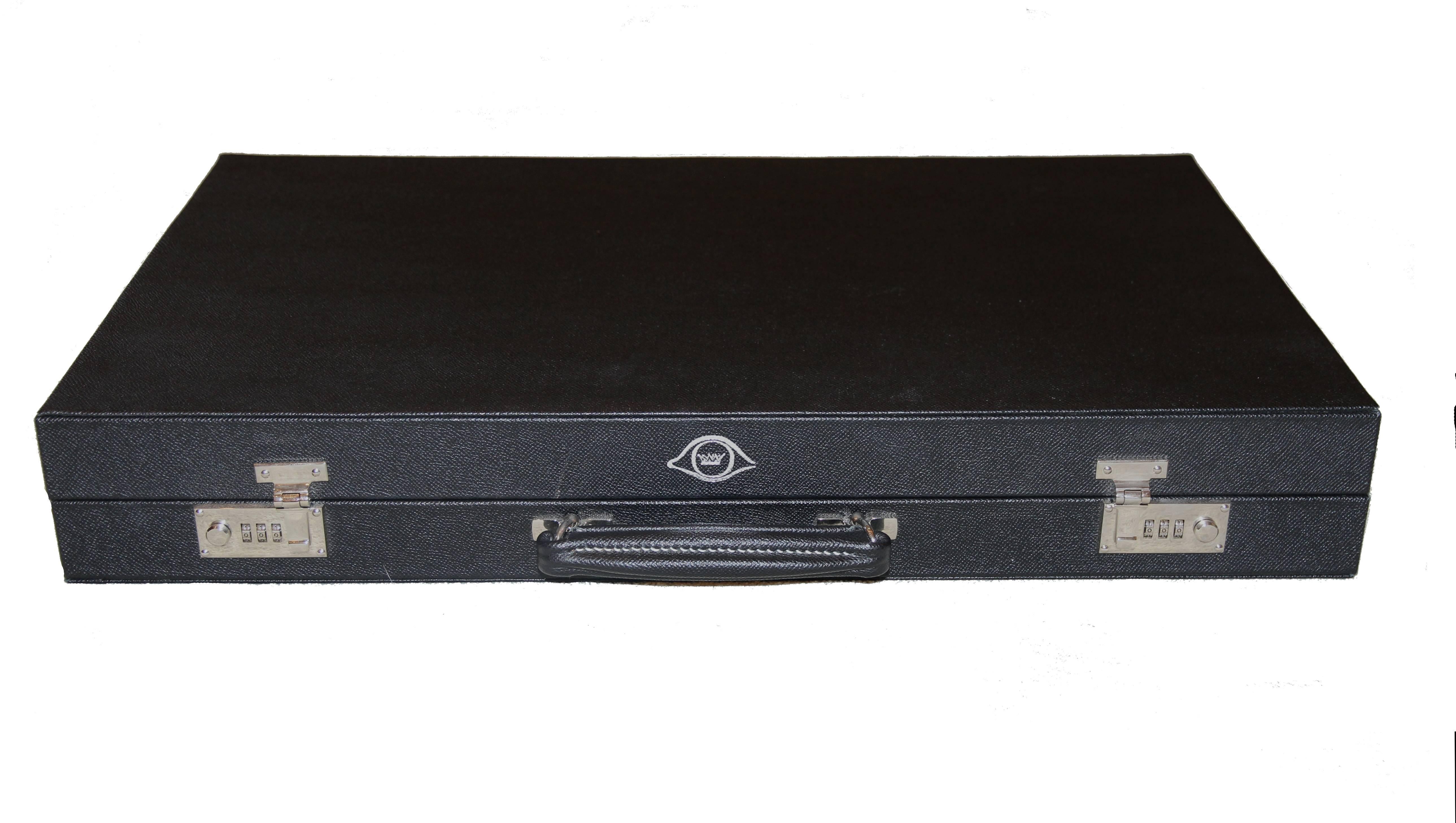 British Geoffrey Parker Custom-Leather Backgammon Set
