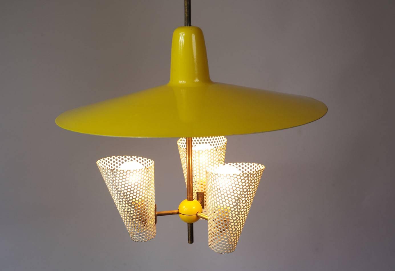 Mid-Century Modern Vintage Suspension Lamp, 1955