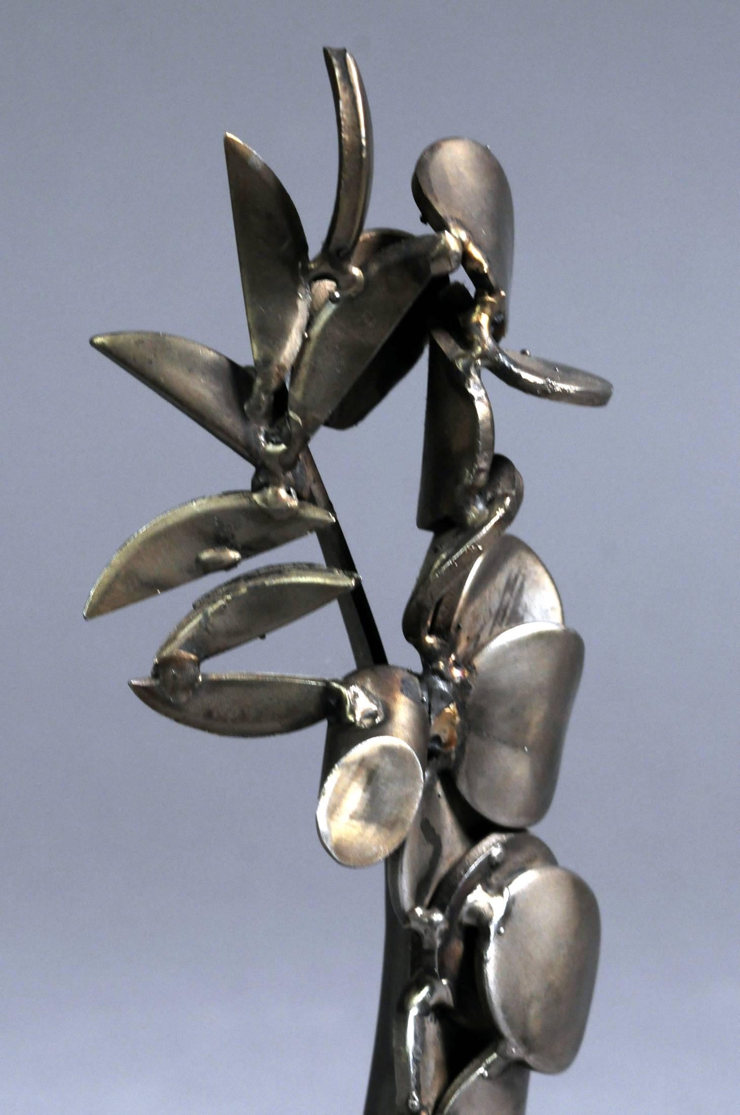 Mid-20th Century Stainless Steel Sculpture by Albert Feraud, 1970 For Sale
