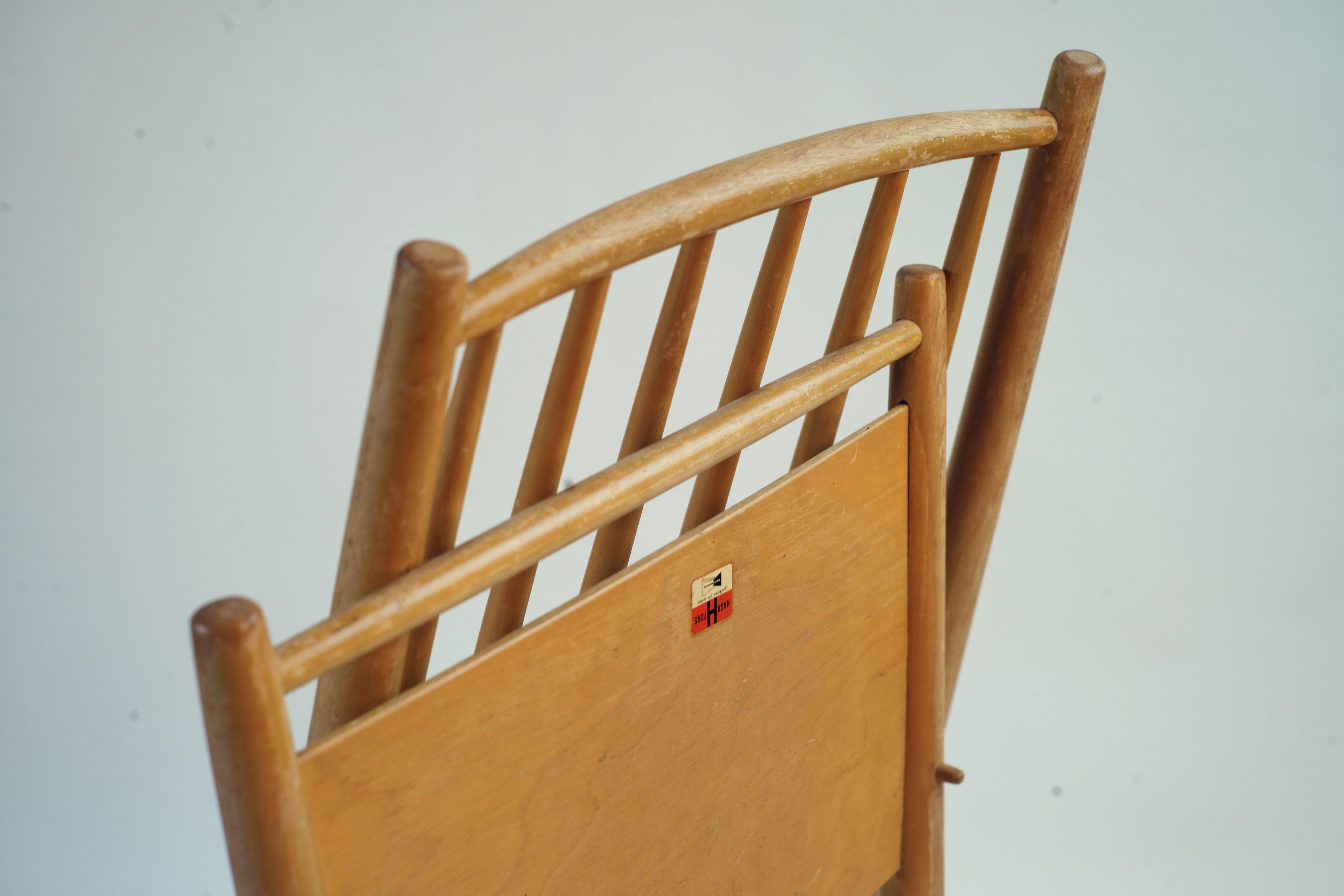 Mid-Century Modern Swedish Beech Congo Chair by Alf Svensson for Bra Bohag/Haga Fors