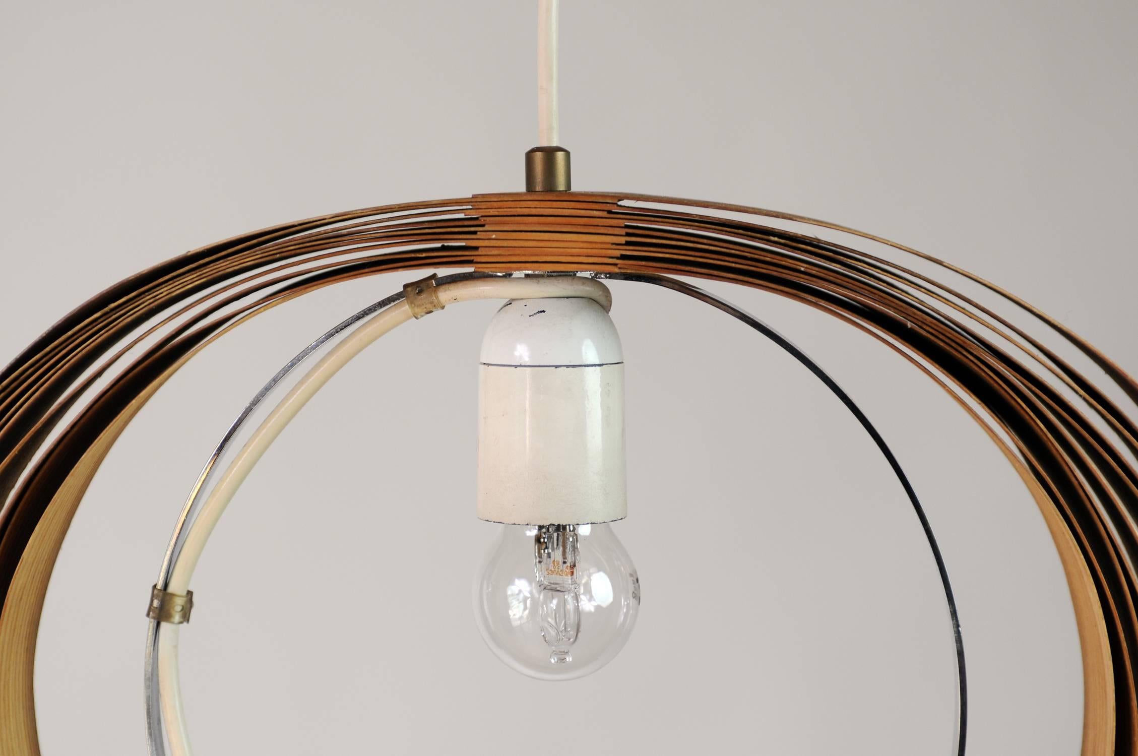 Swedish Pendant with Two Shades by Hans-Agne Jakobsson for Markaryd, 1960s 3