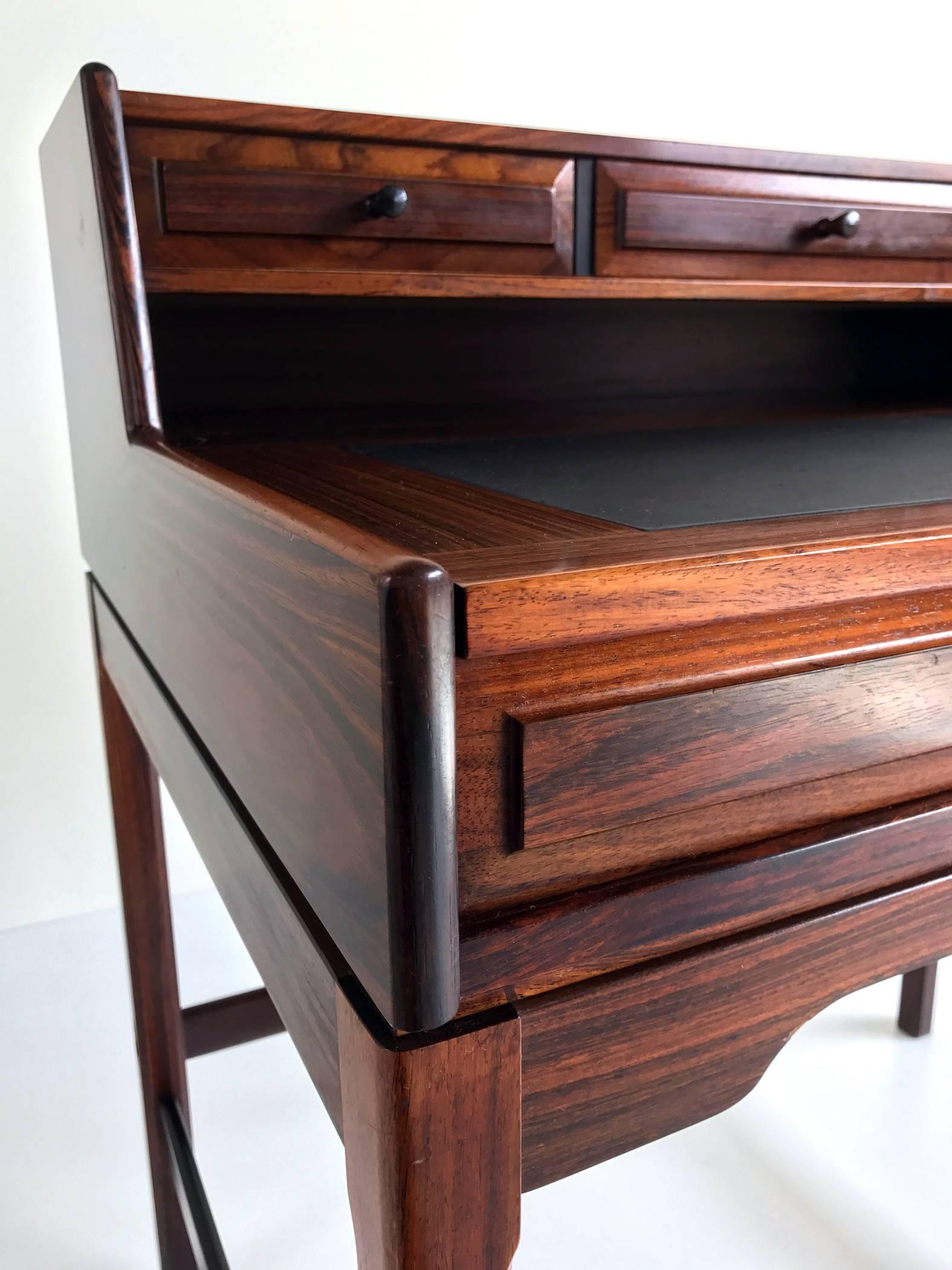 Rosewood Secretary by Torbjørn Afdal for Bruksbo, Norway, 1960 In Excellent Condition In Catonvielle, FR