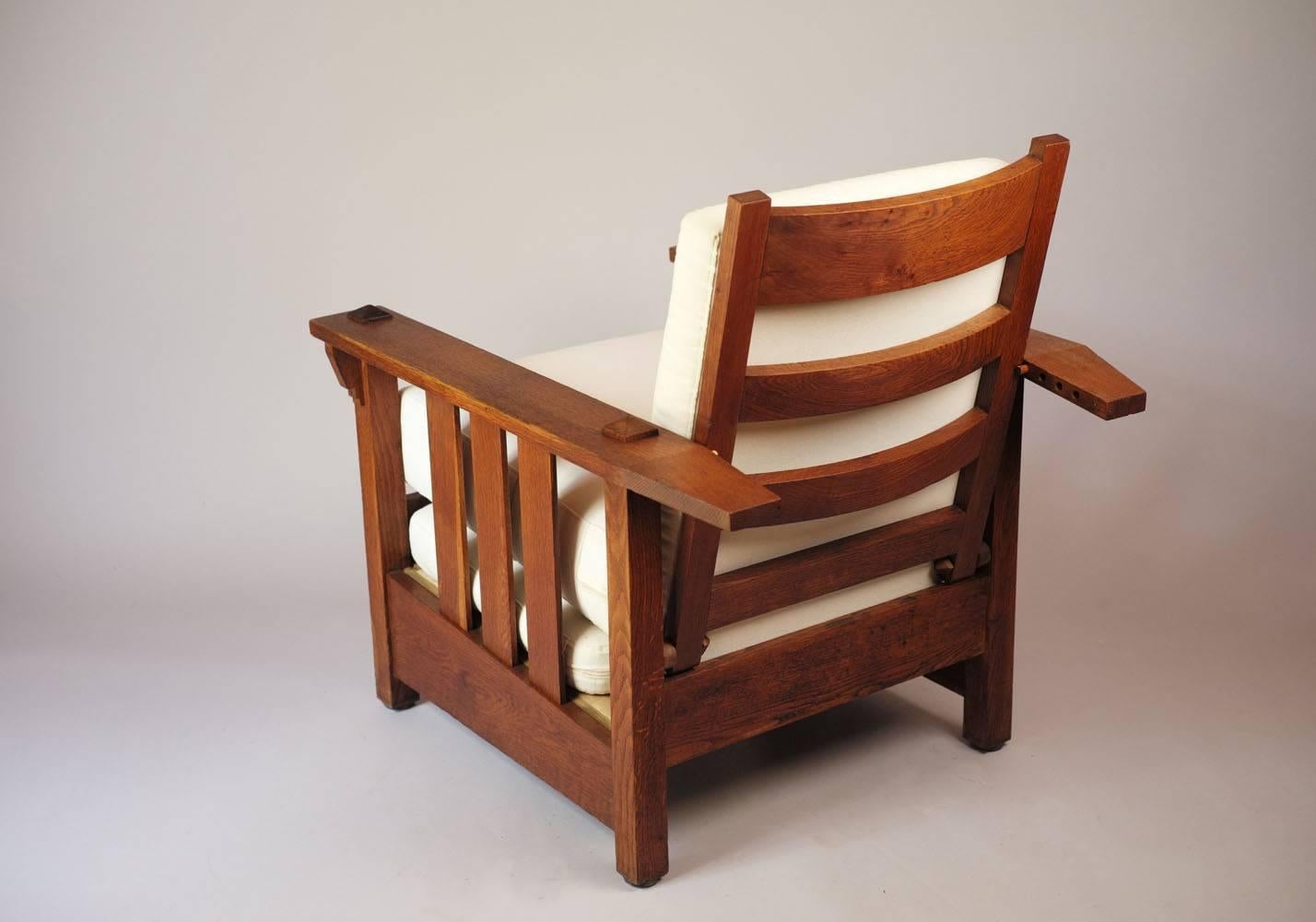American Oak Reclining Chair, 1900s 2