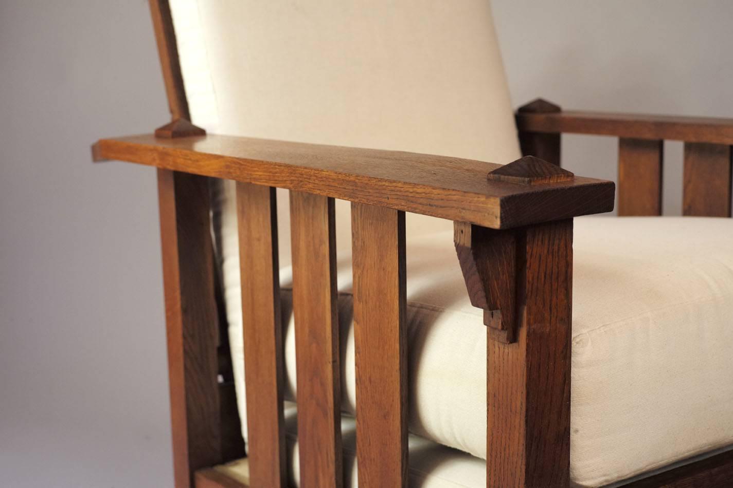 American Oak Reclining Chair, 1900s 1