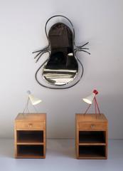 Free-Form Mirror in Beaten Iron, France, 1950