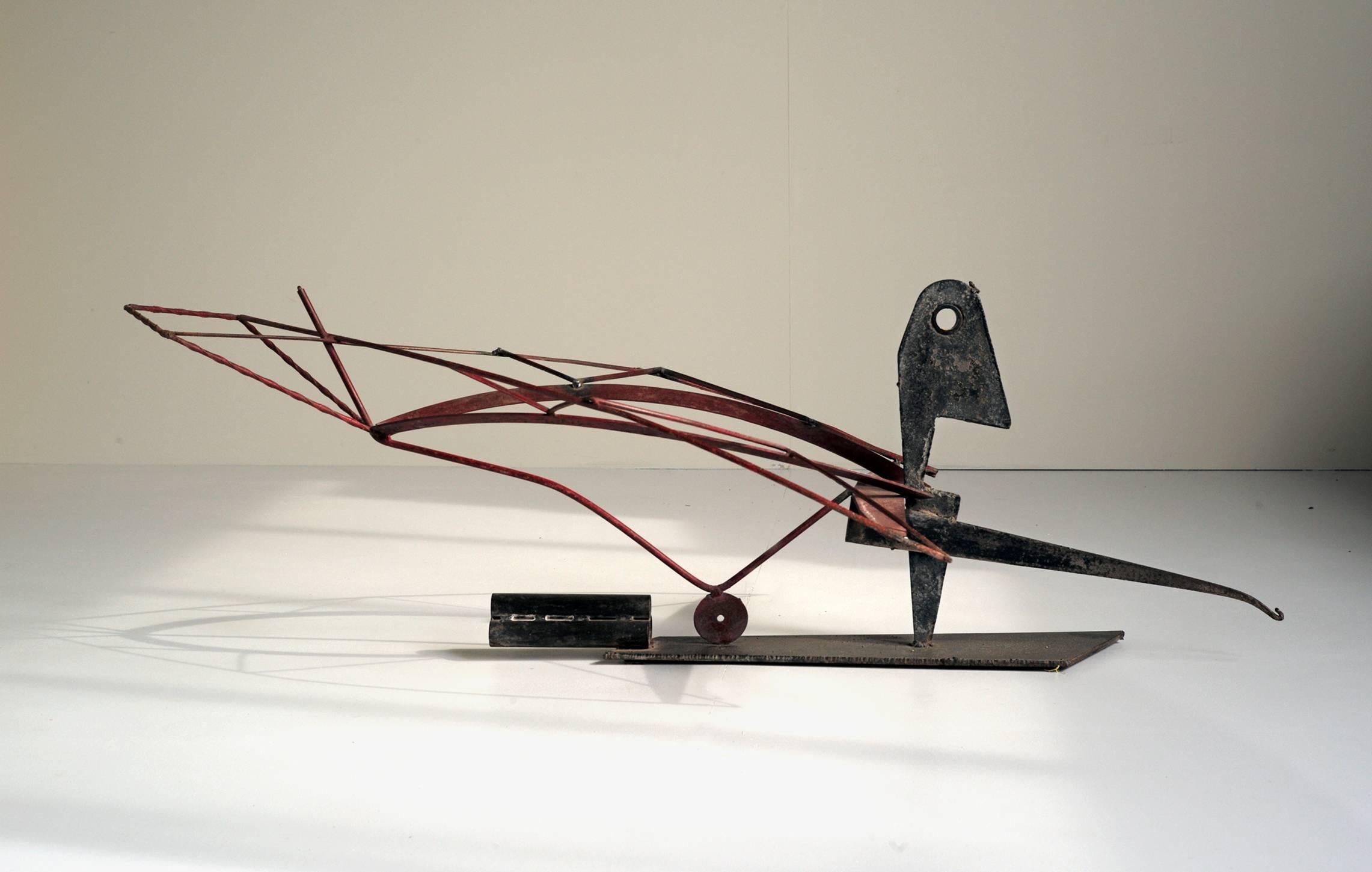 Mid-Century Modern Ricardo Santamaria, Sculpture in Metal, 1970 For Sale