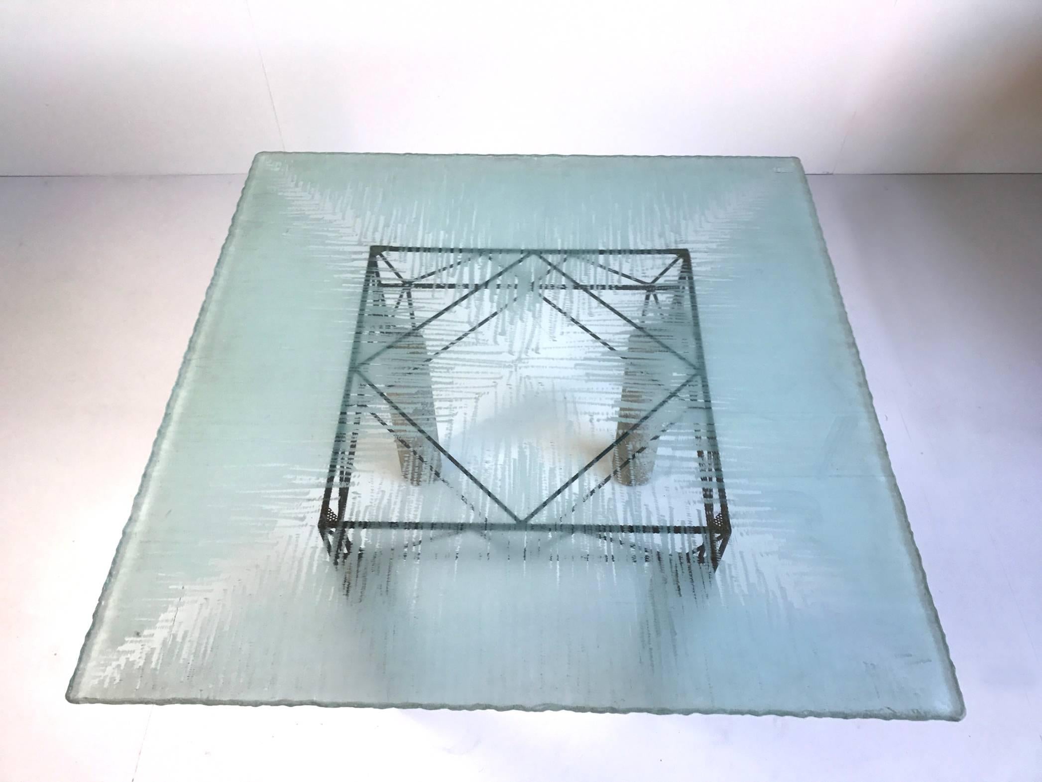 concrete glass table