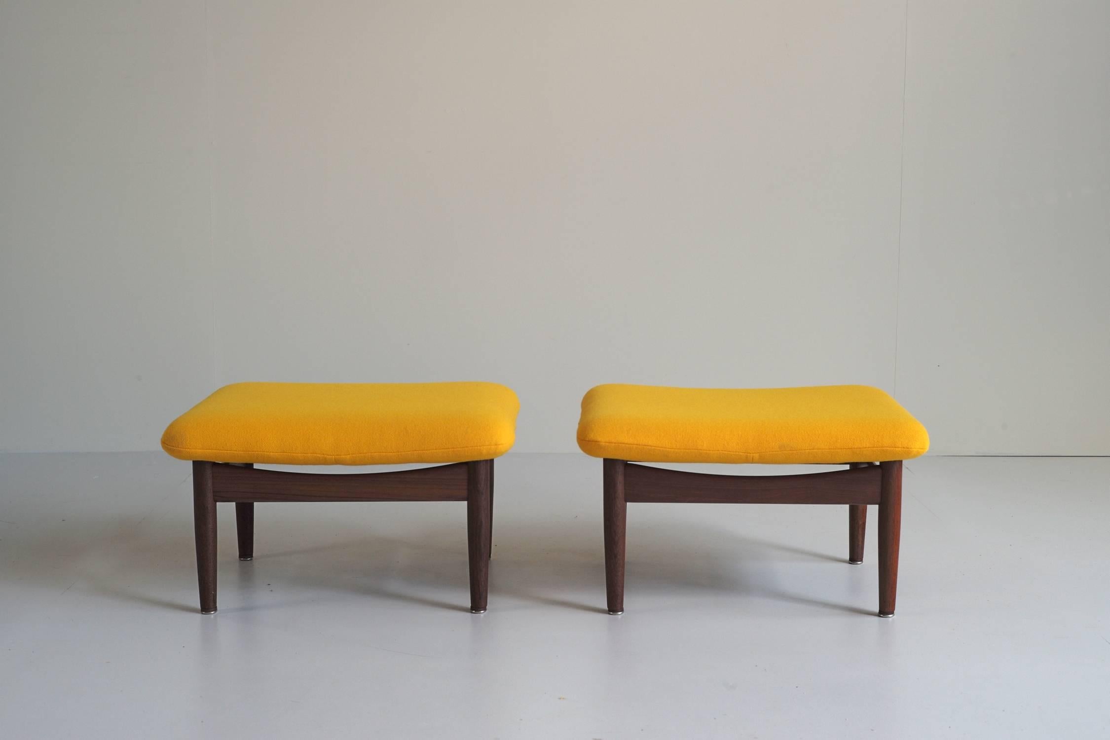 Wool Fd 137 Japan Series Stools by Finn Juhl for France & Søn, Set of 2