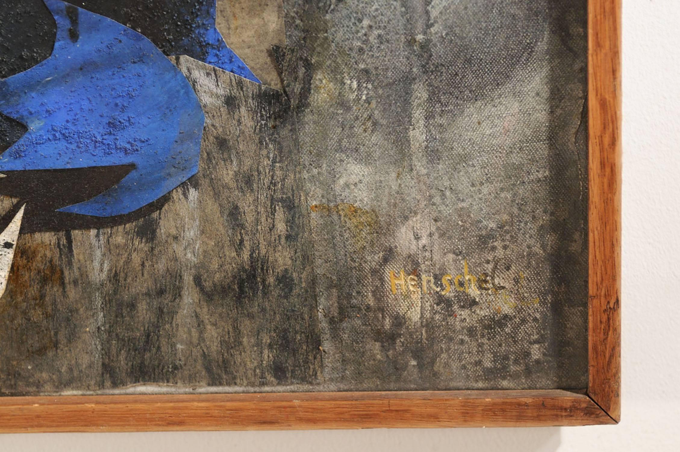 Charlotte Henschel, huile sur toile, France, 1950 Bon état - En vente à Catonvielle, FR